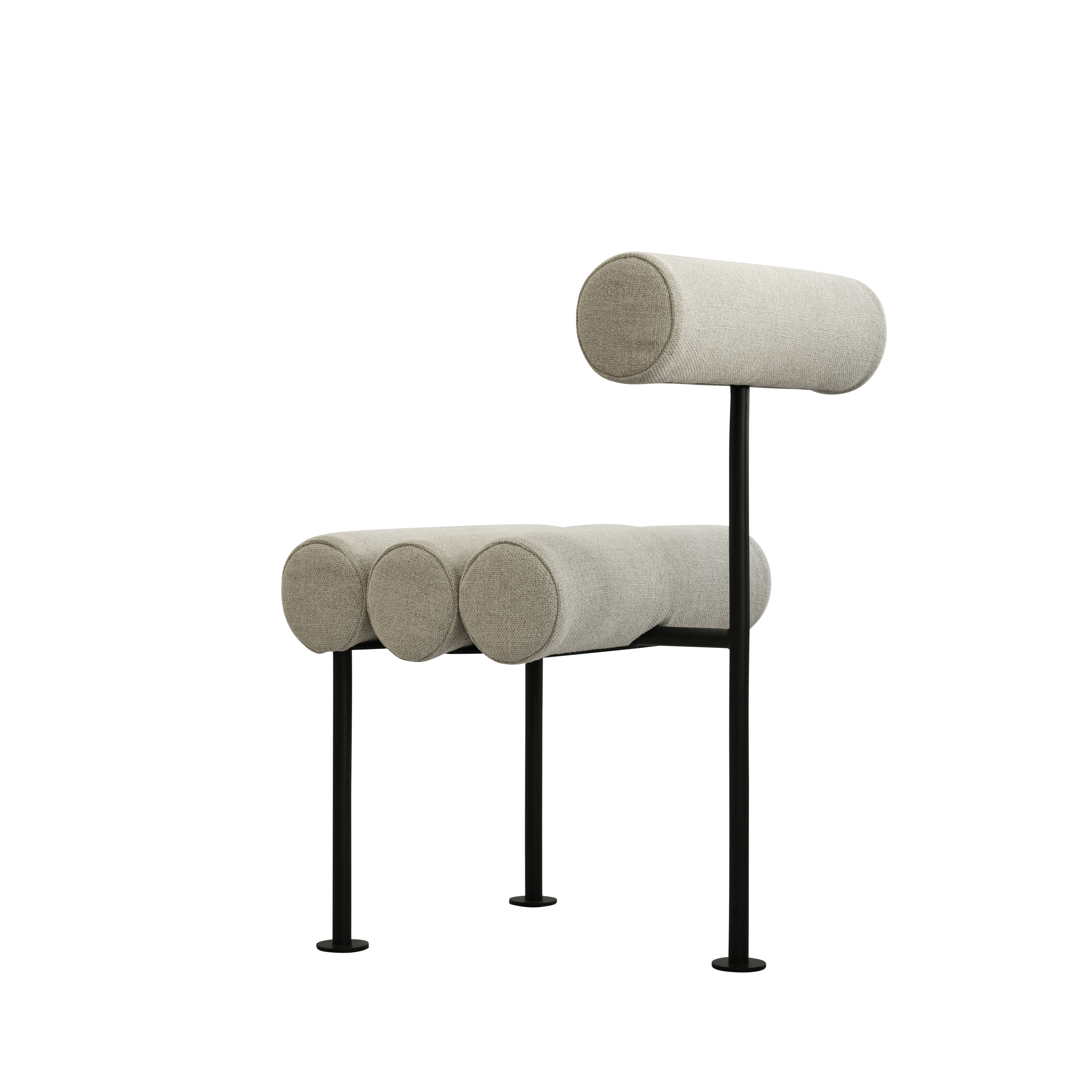 HIRO chair beige with black base