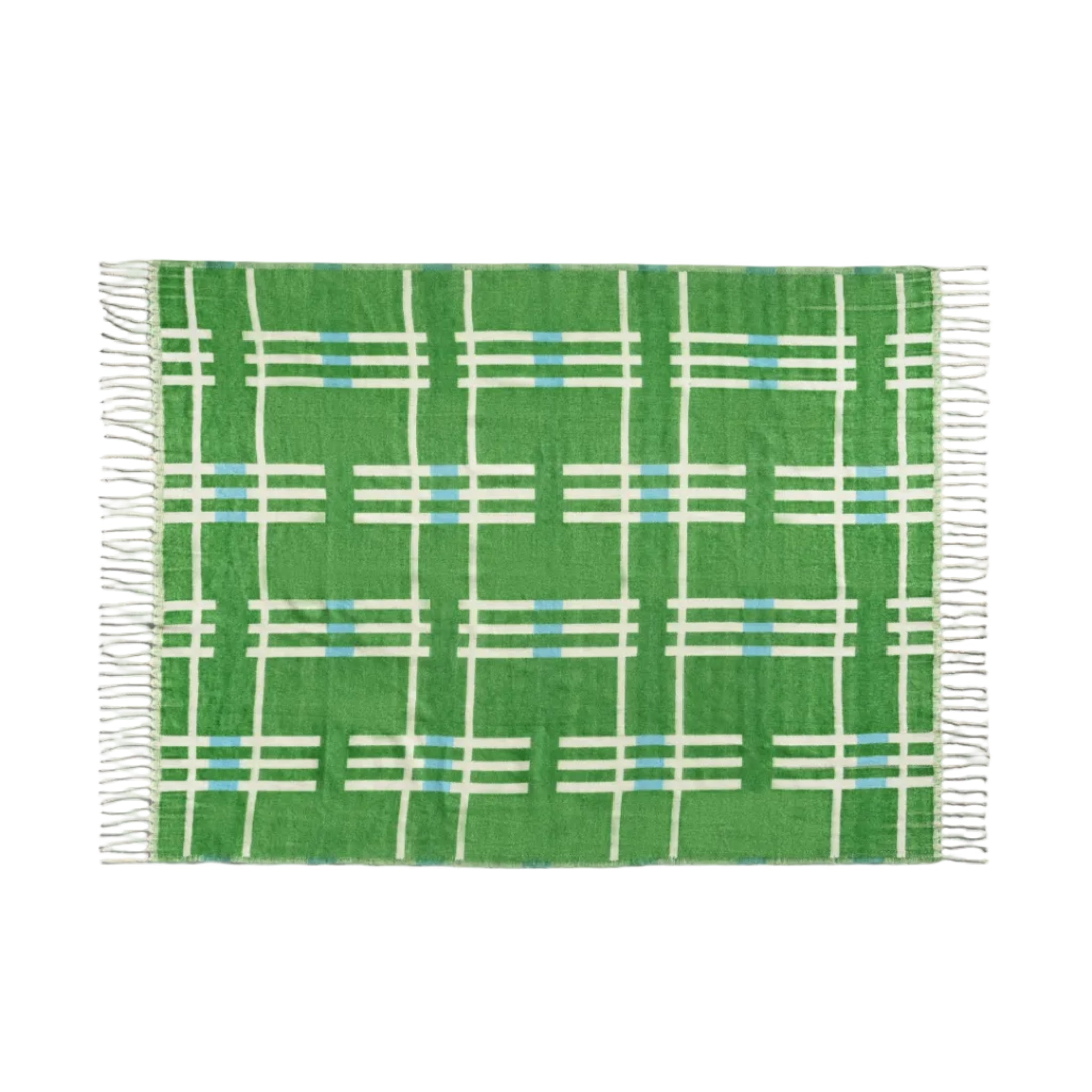 Pled PLANO béžový se zelenou a modrou