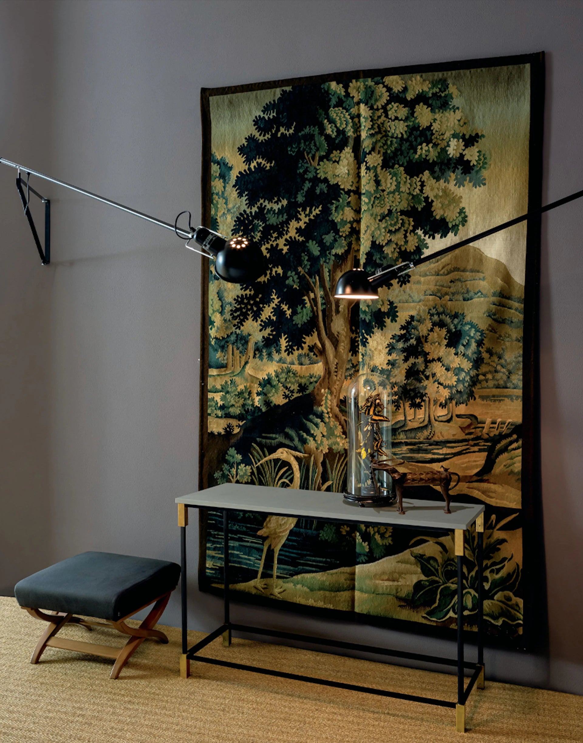 Wall lamp with arm 265 black