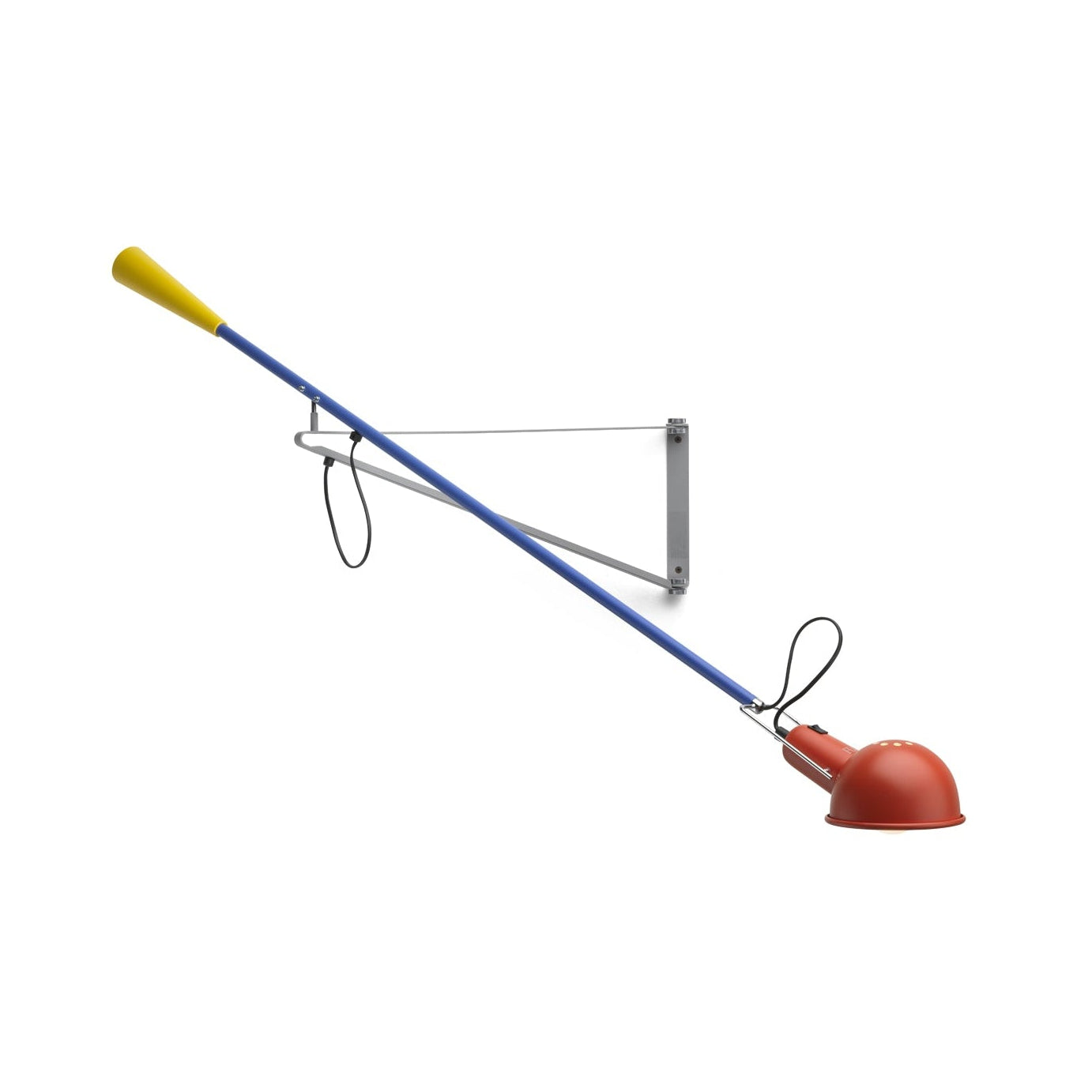 Nástěnná lampa na rameni 265 CHROMATICA červená s modrou a žlutou