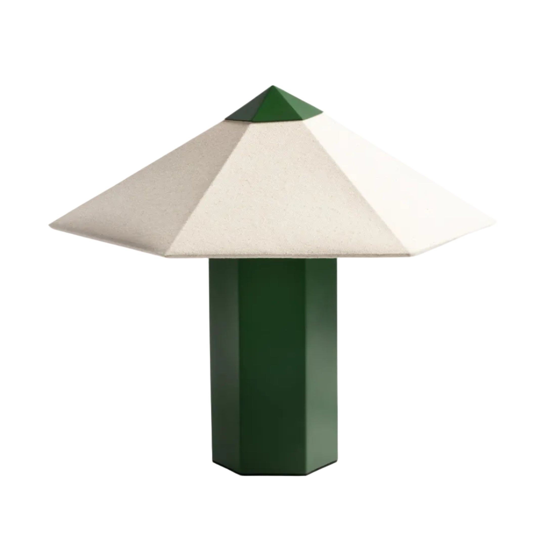 PHIRA Table Lamp Green with Linen Shade