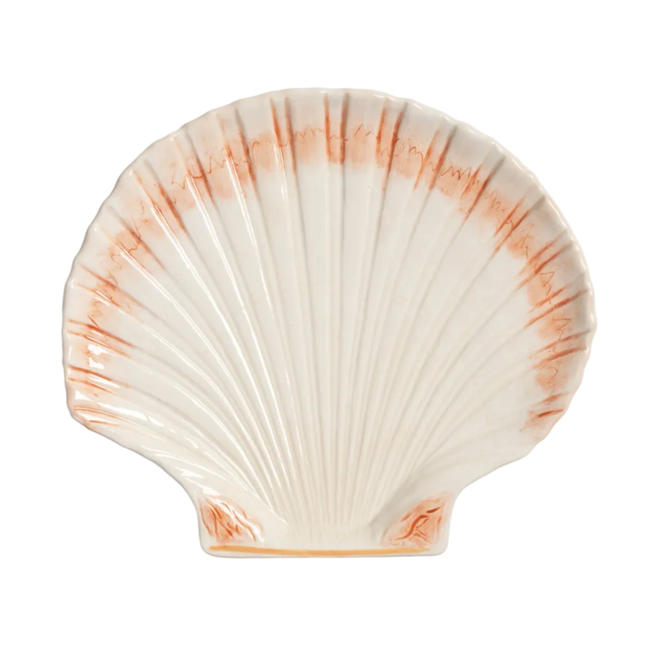 Desertní talíř COCKLE béžový s oranžovou