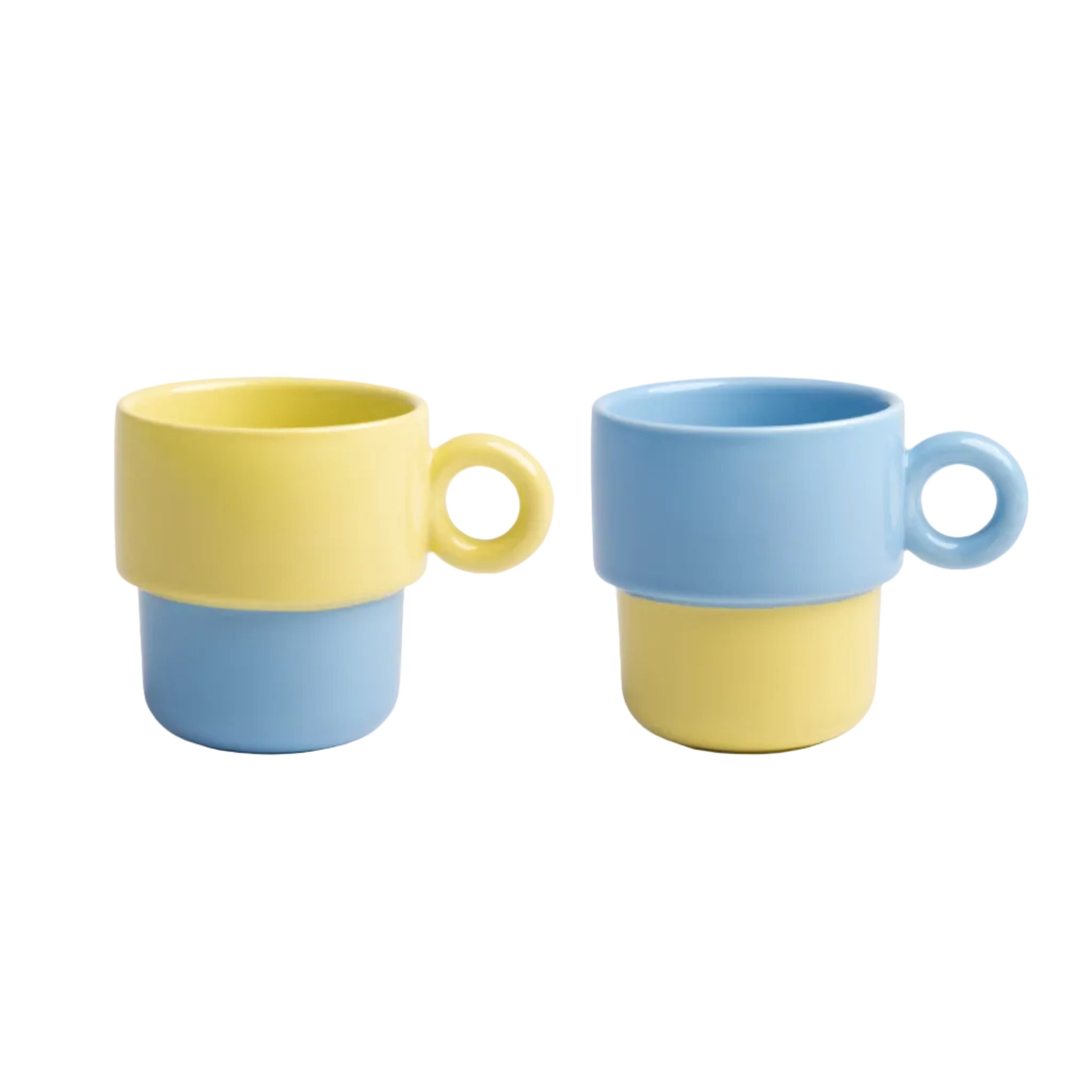 CHIQUTO blue-yellow mug set