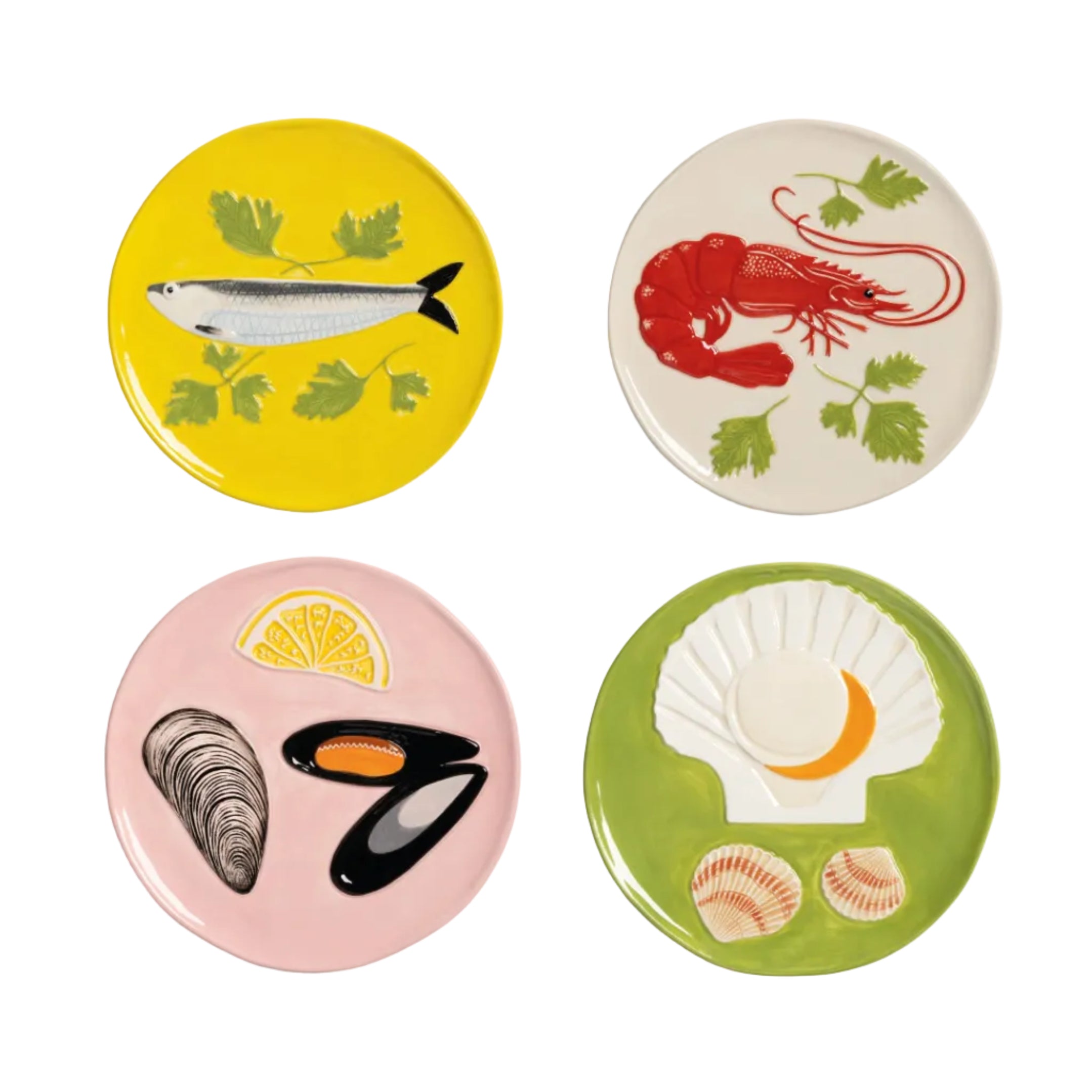 Sada dezertních talířů DE LA MER barevná