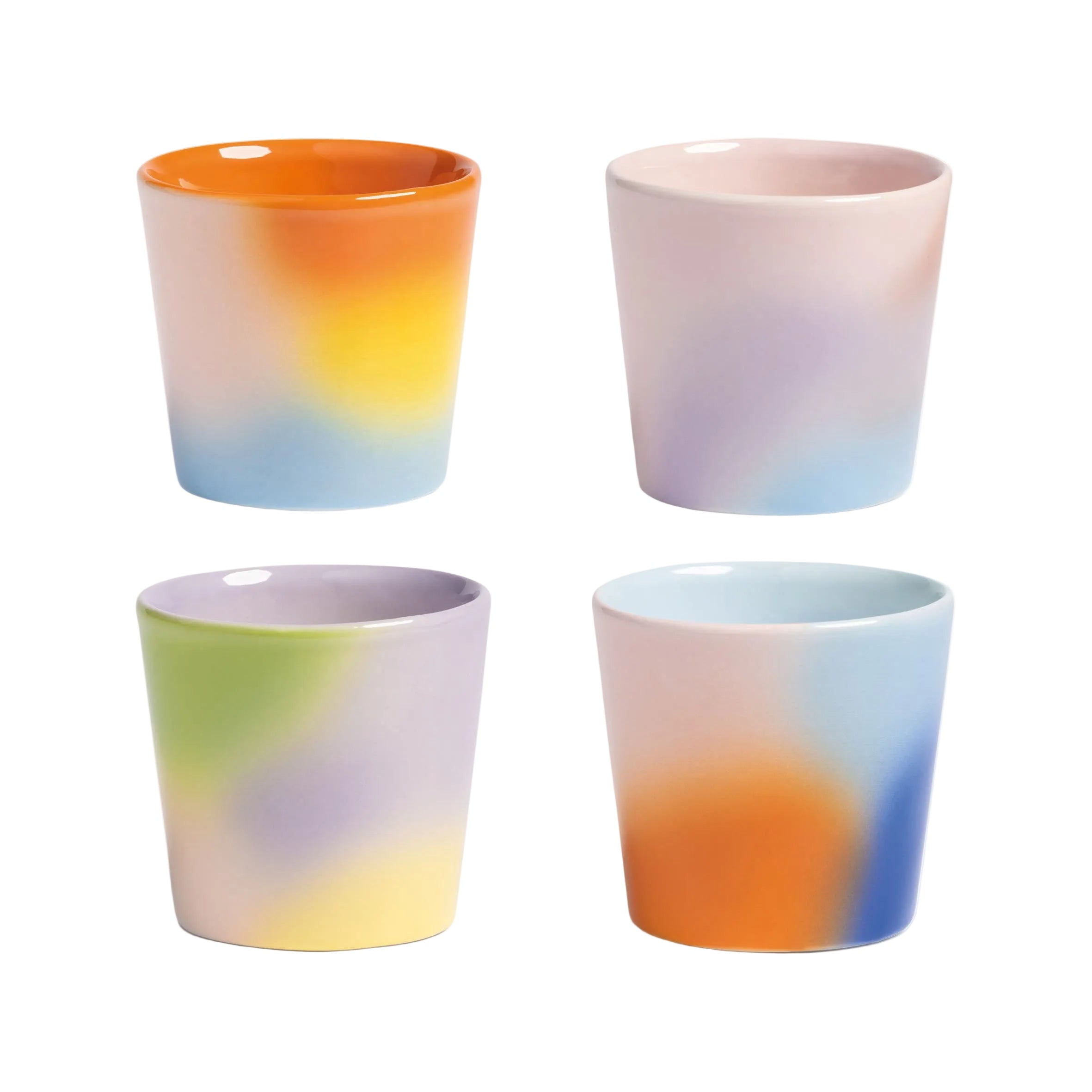 Sada hrnků HUE barevná porcelán