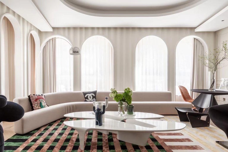 Konferenční stolek WATERFALL modrý