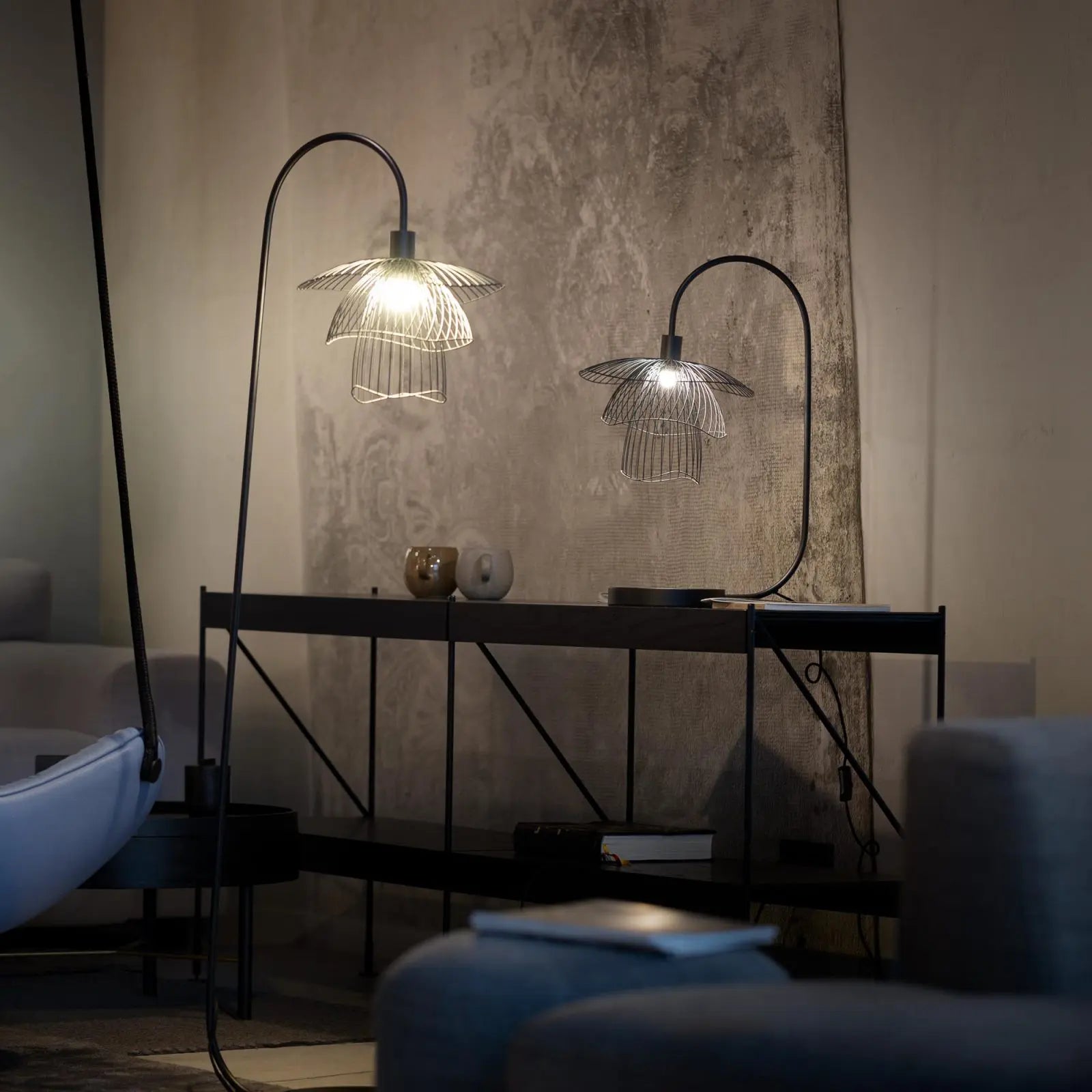 Stojací lampa PAPILLON bílá