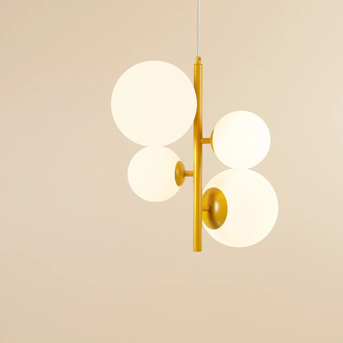 Lampa wisząca BLOOM QUATRO musztardowy żółty – szkło