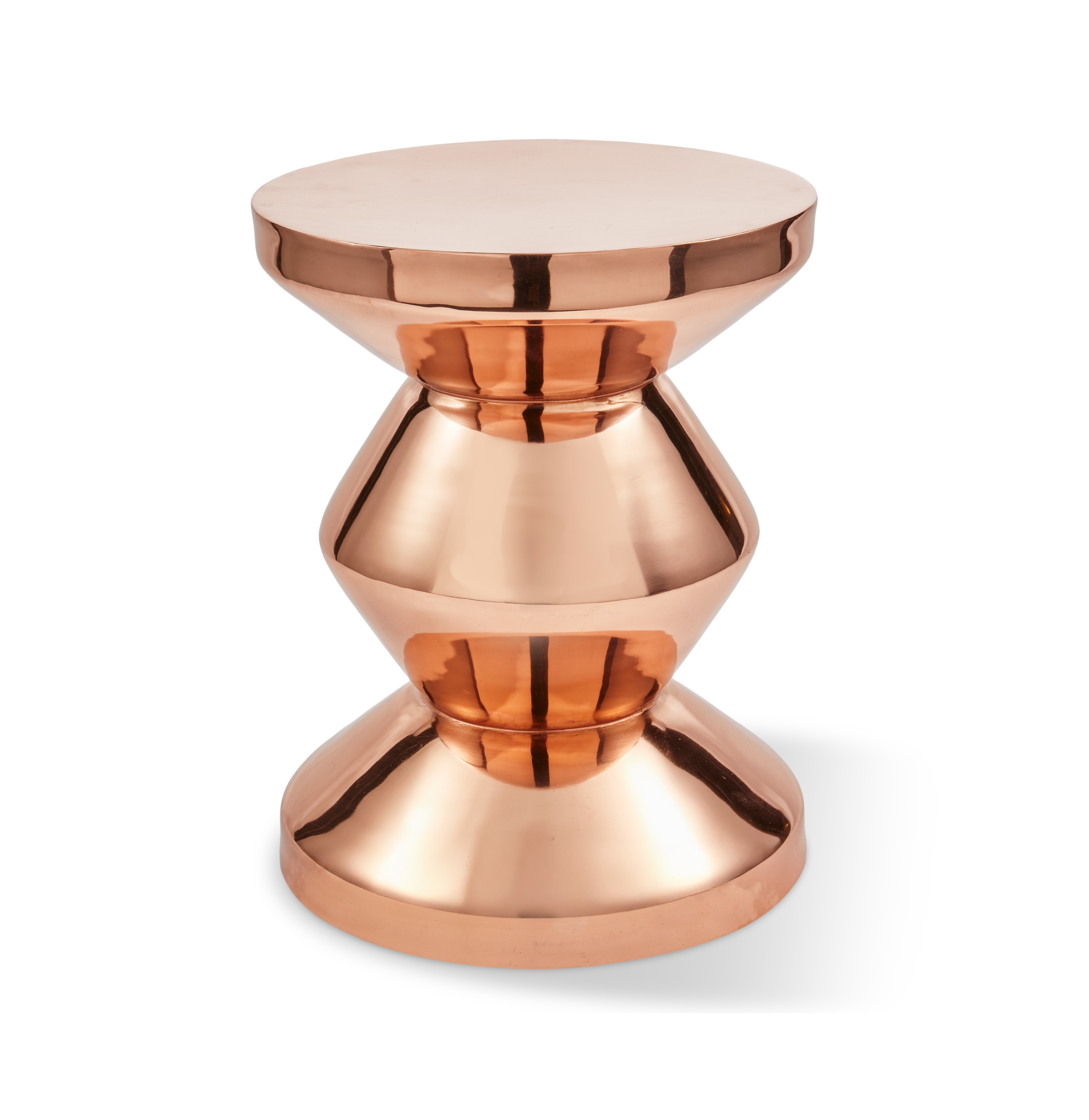 Stolek ZIG ZAG METAL měděný