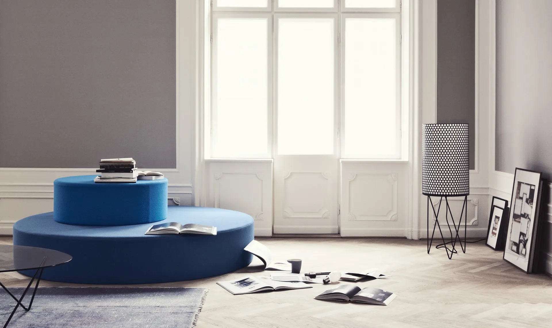 Stojací lampa PD2 bílá