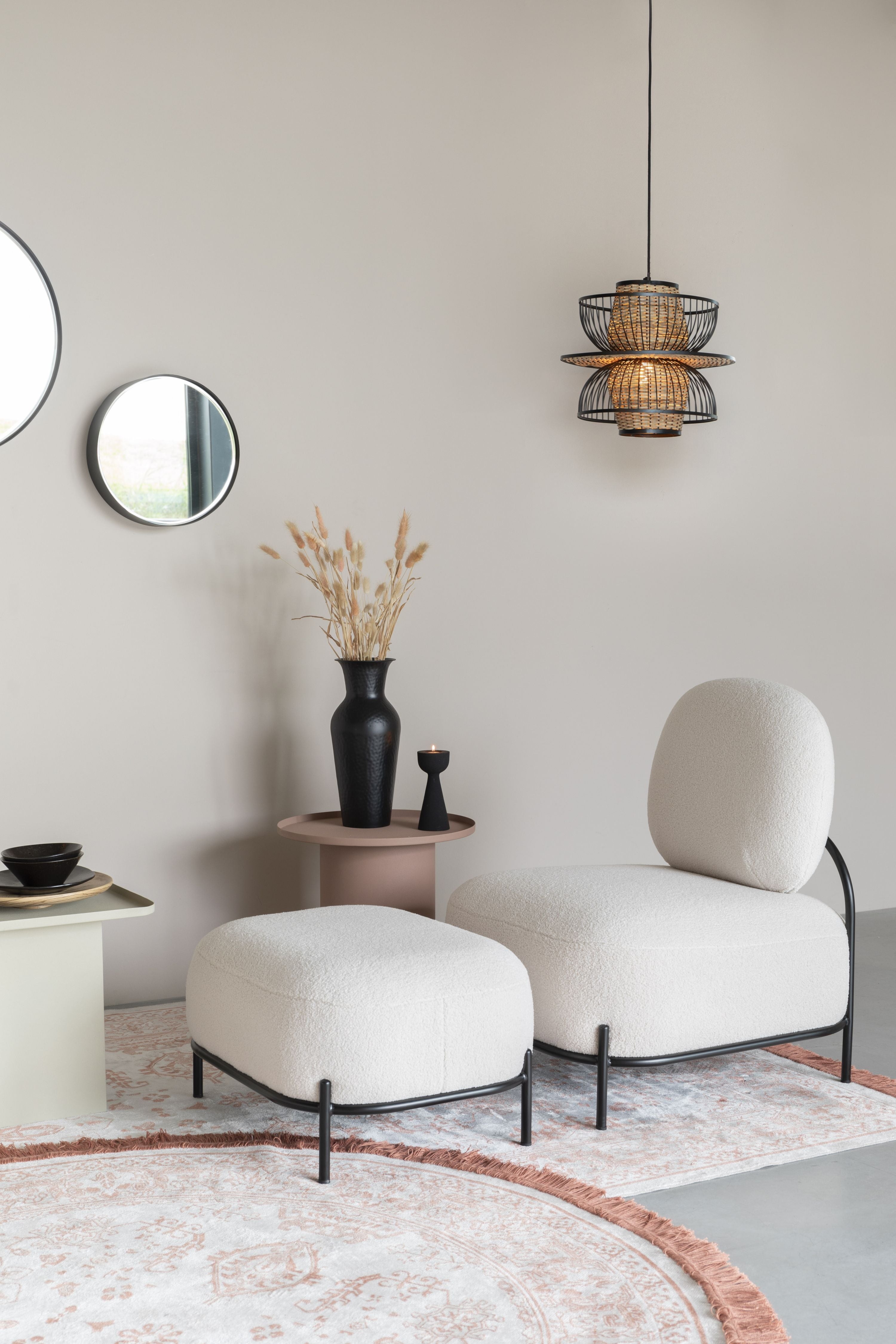 Křeslo POLLY zlomená bílá