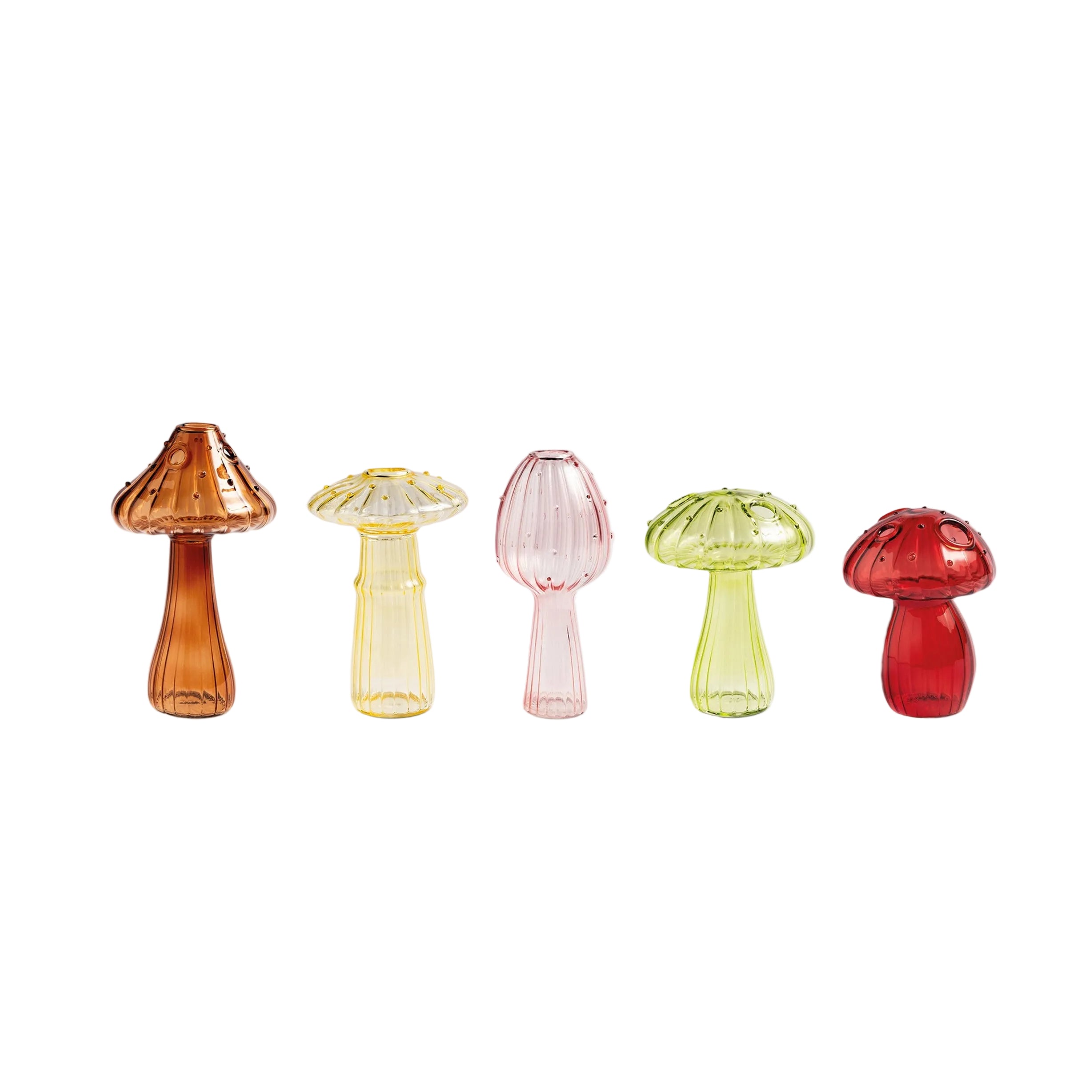 Sada váz MUSHROOM barevné sklo