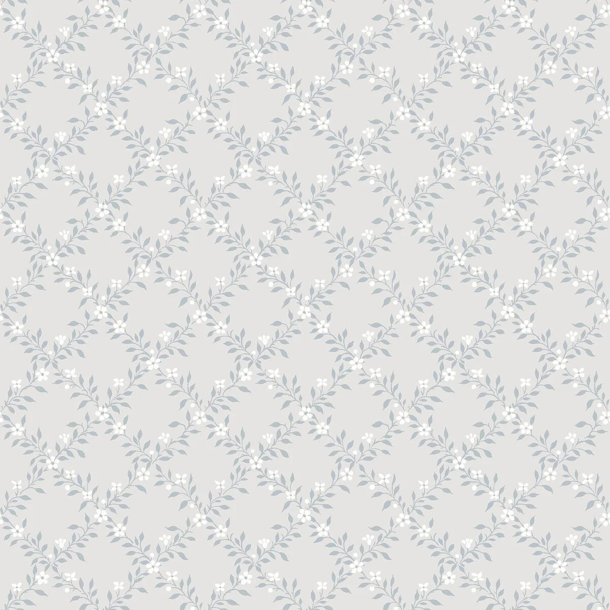 Tapeta s rostlinným motivem SOMMARSLÖJA modrá s bílou