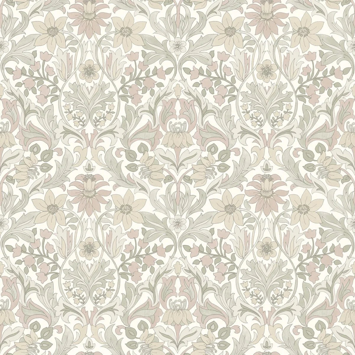 Tapeta s rostlinným motivem BLOMSTERFRÖJD béžová
