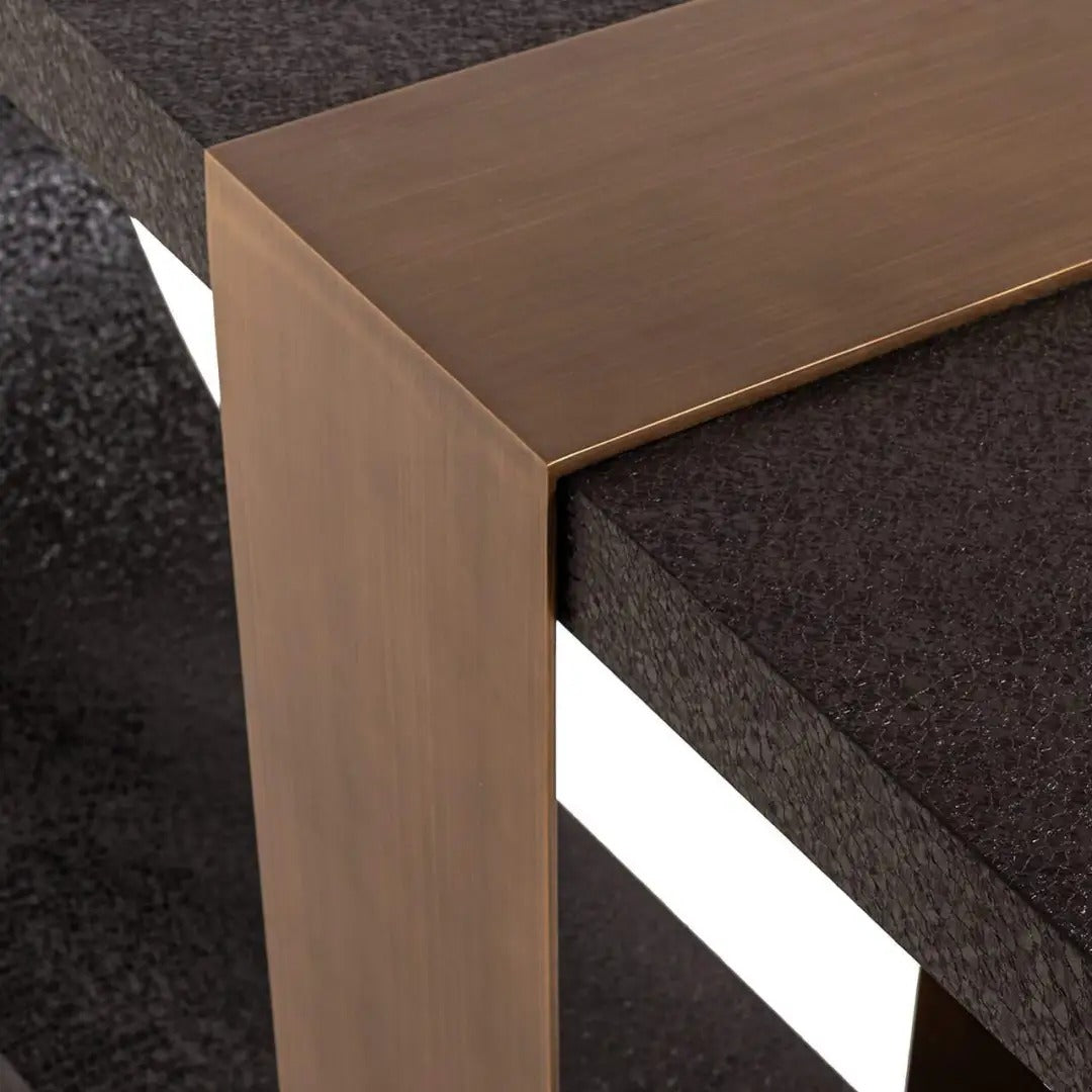 Konzole BAZEL černá s měděnou