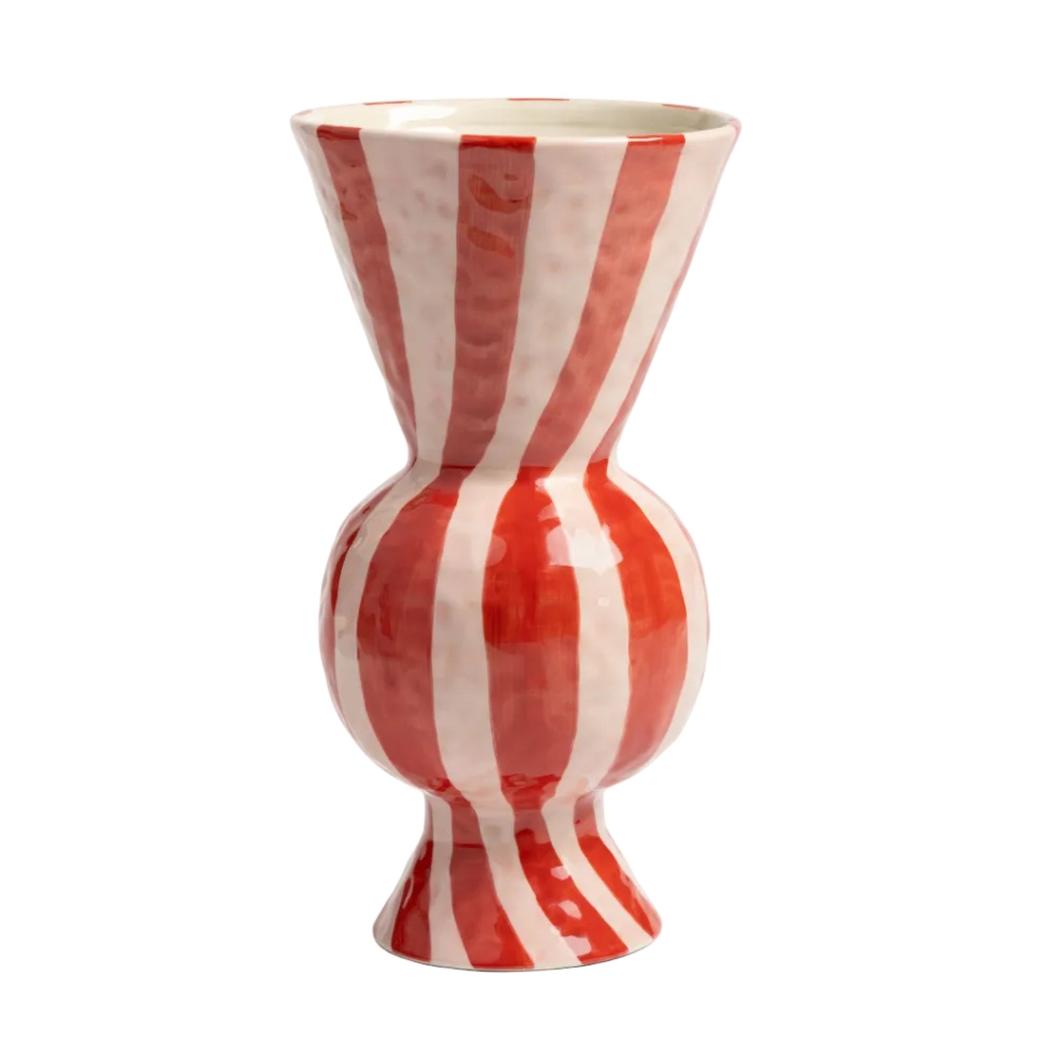 Váza RHOMBIC červená s bílou