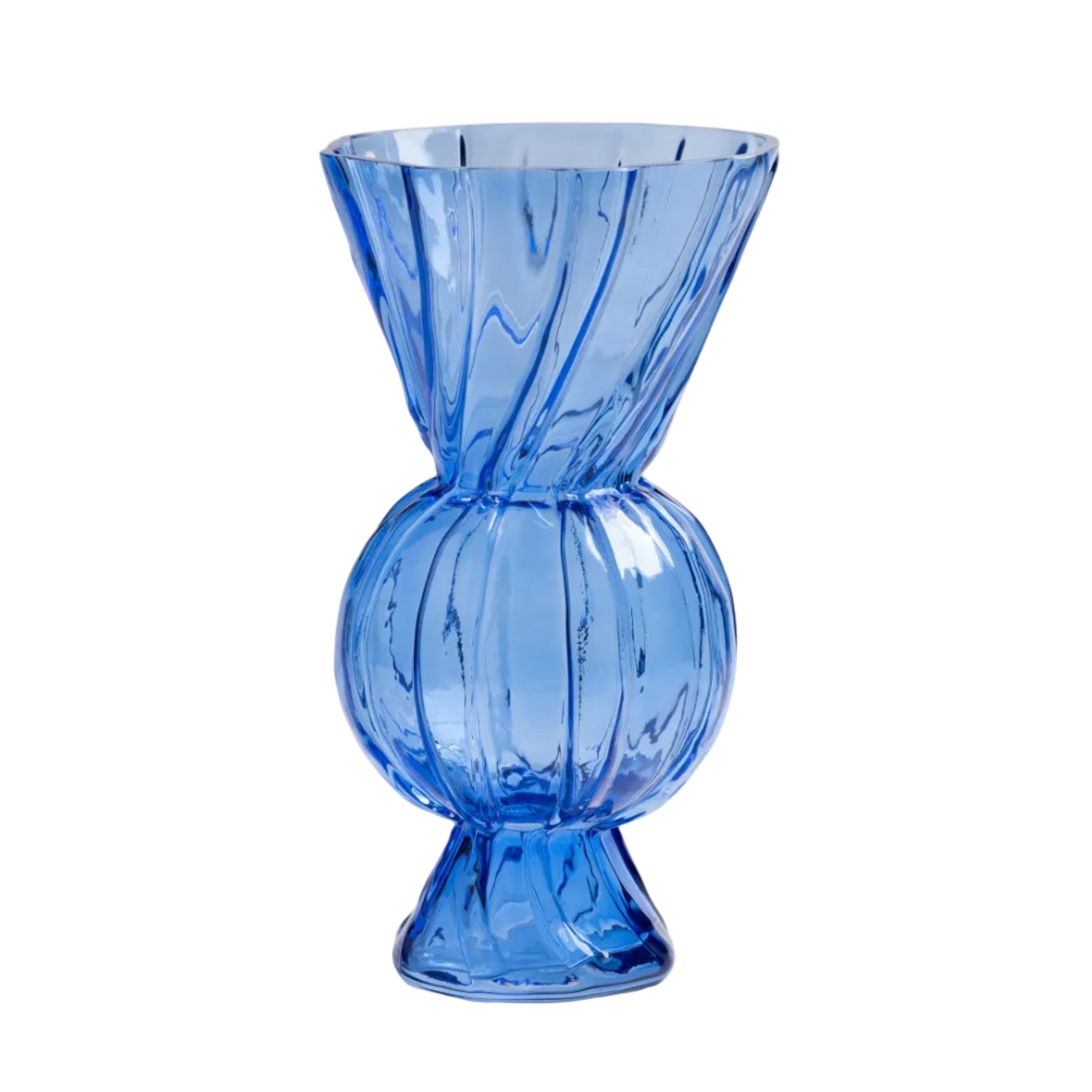 Váza RHOMBIC modré sklo