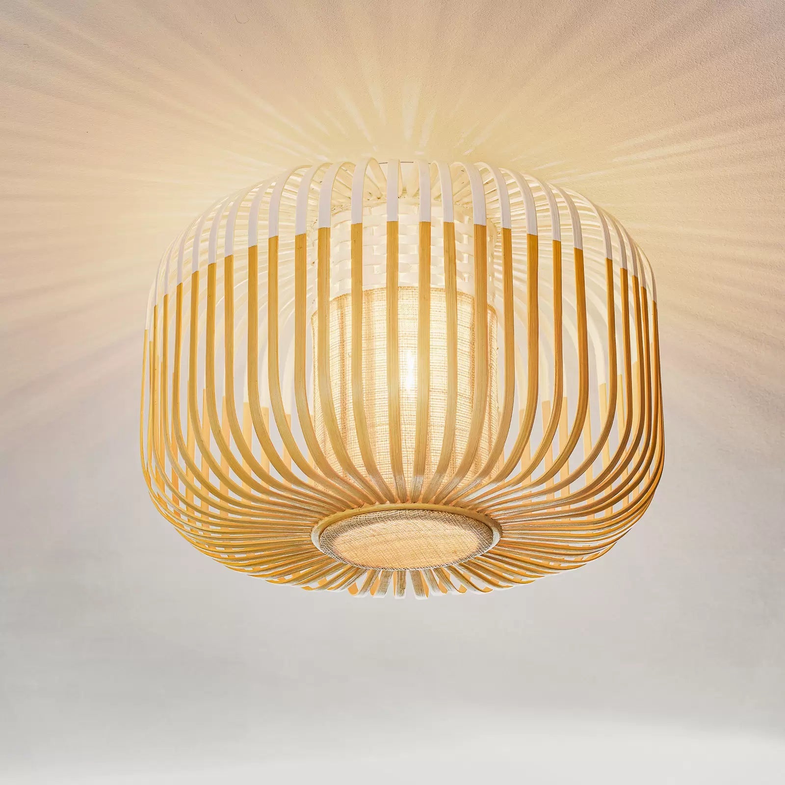 Stropní lampa BAMBOO bílá