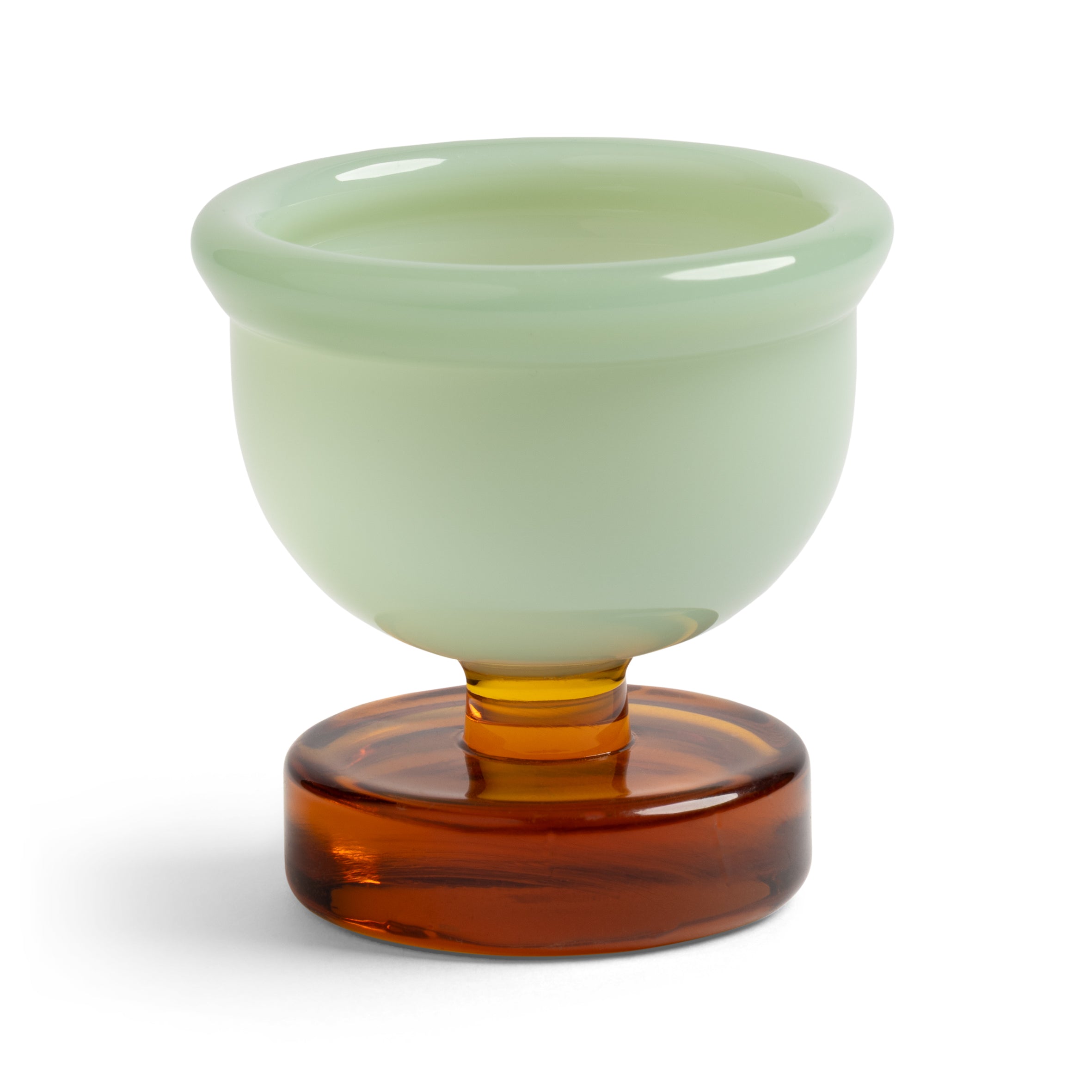 Egg cups CANTINE green with amber