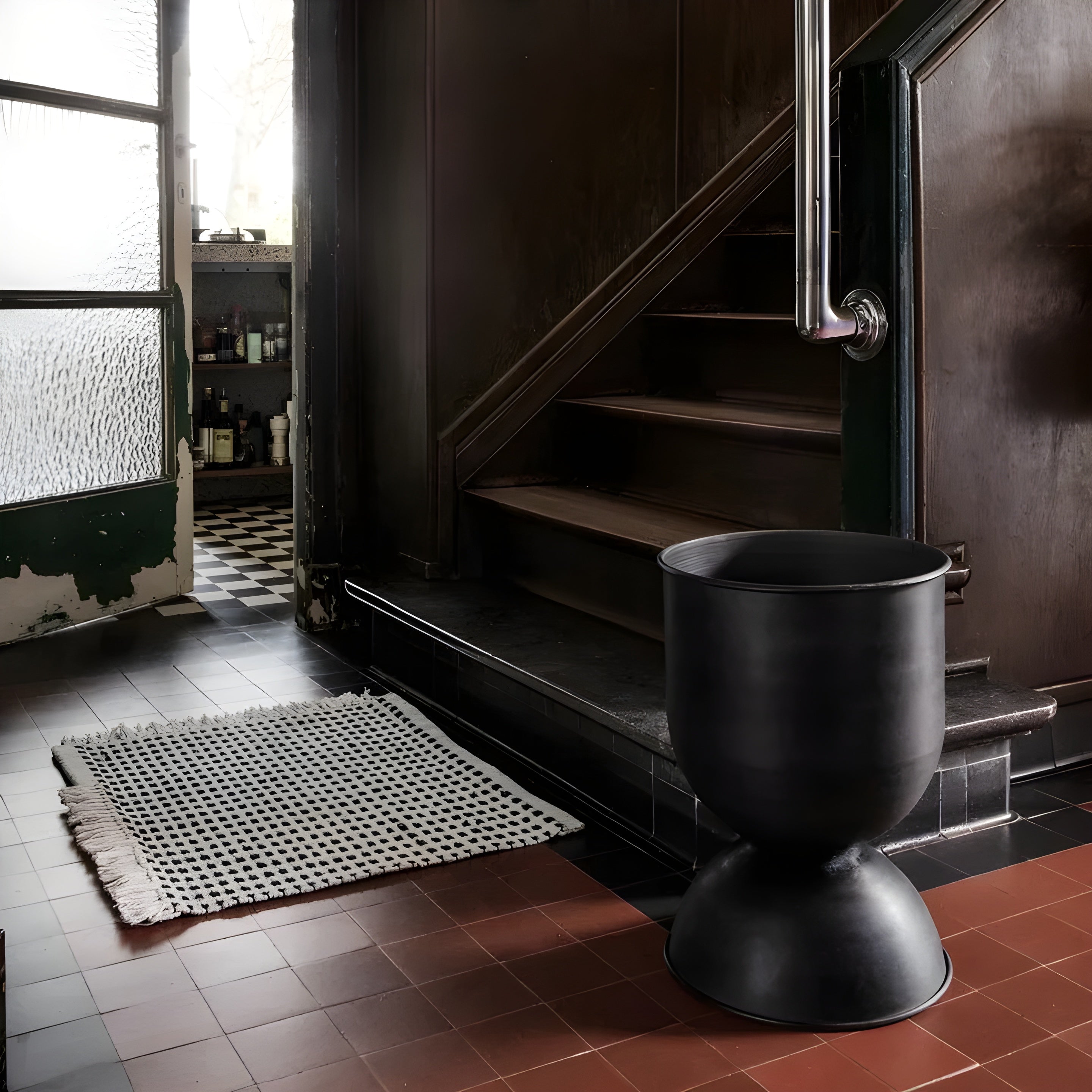 Koberec WAY zlomená bílá s modrými tečkami