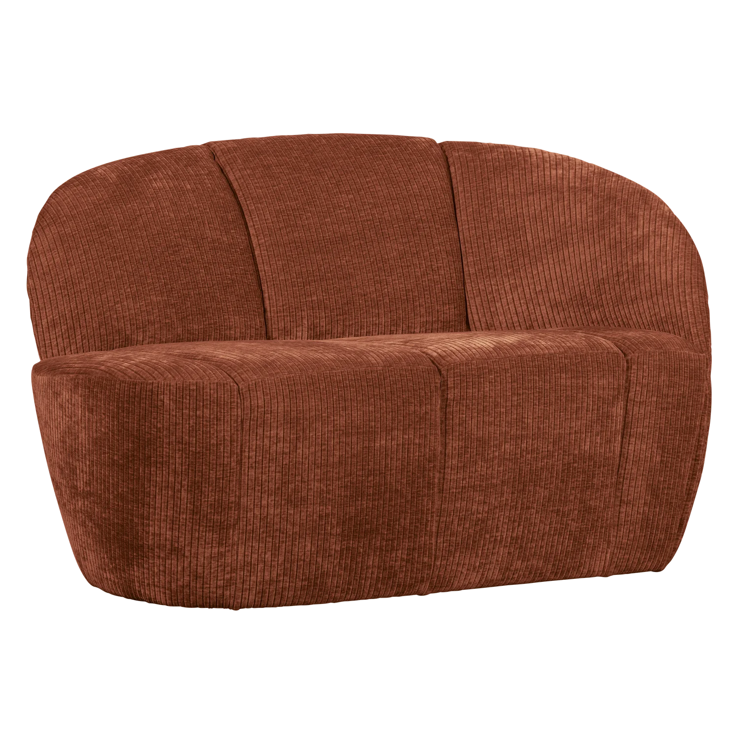 Right-facing 2-seater sofa MOJO brown corduroy