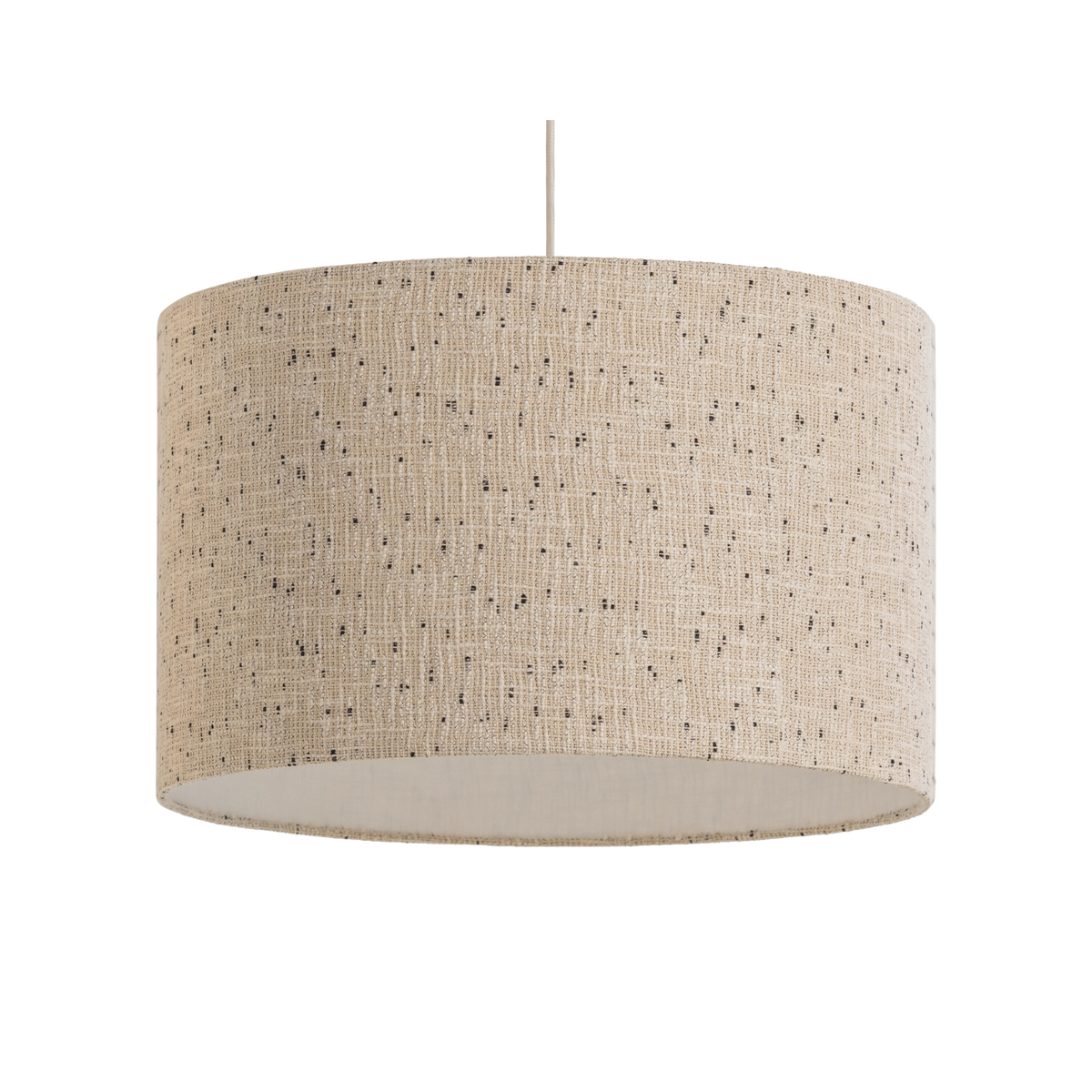 Lampa wisząca LOFT boucle naturalny w czarne kropki – ujęcie 3