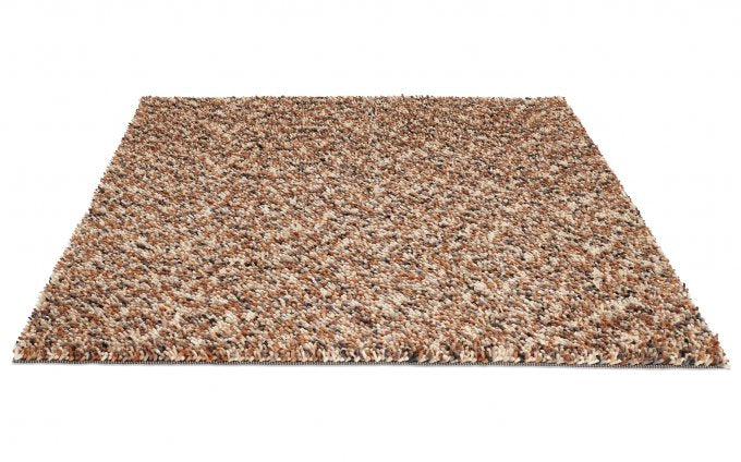 Dots Beige-Brown Carpet with Long Pile
