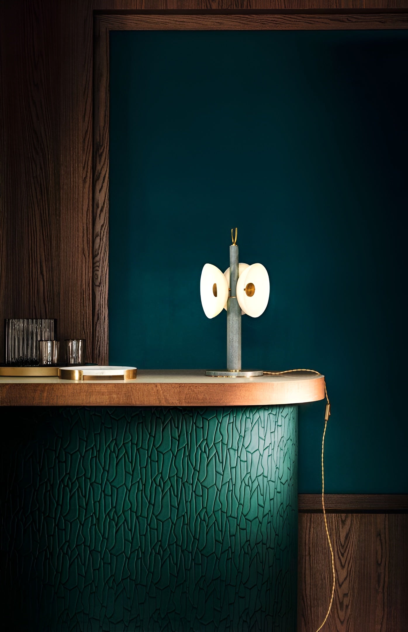 Textilní strukturovaná tapeta sametová 3D SAIHO - ÉMERAUDE smaragdová