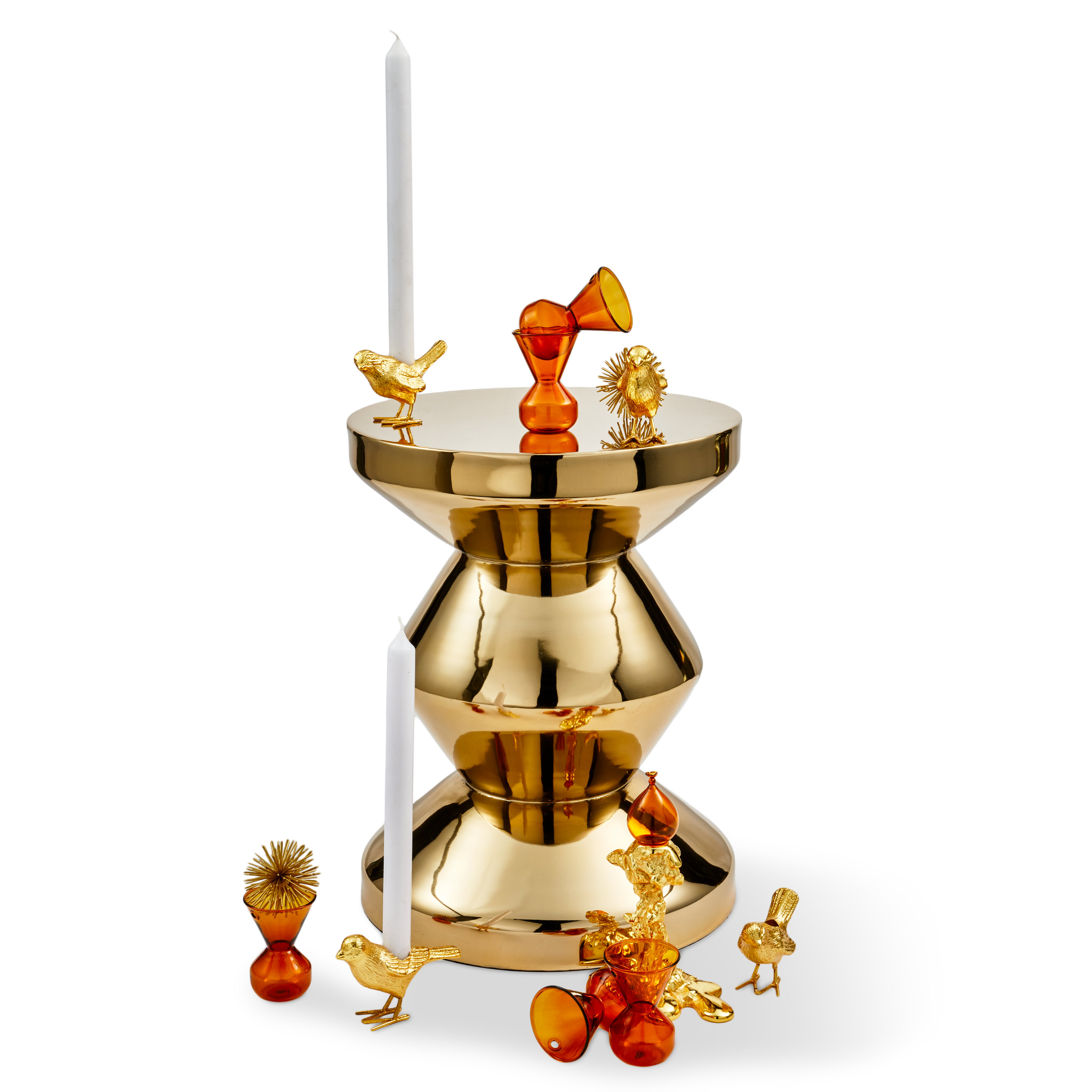 Sada svícnů HEJN PTÁKŮ zlatá