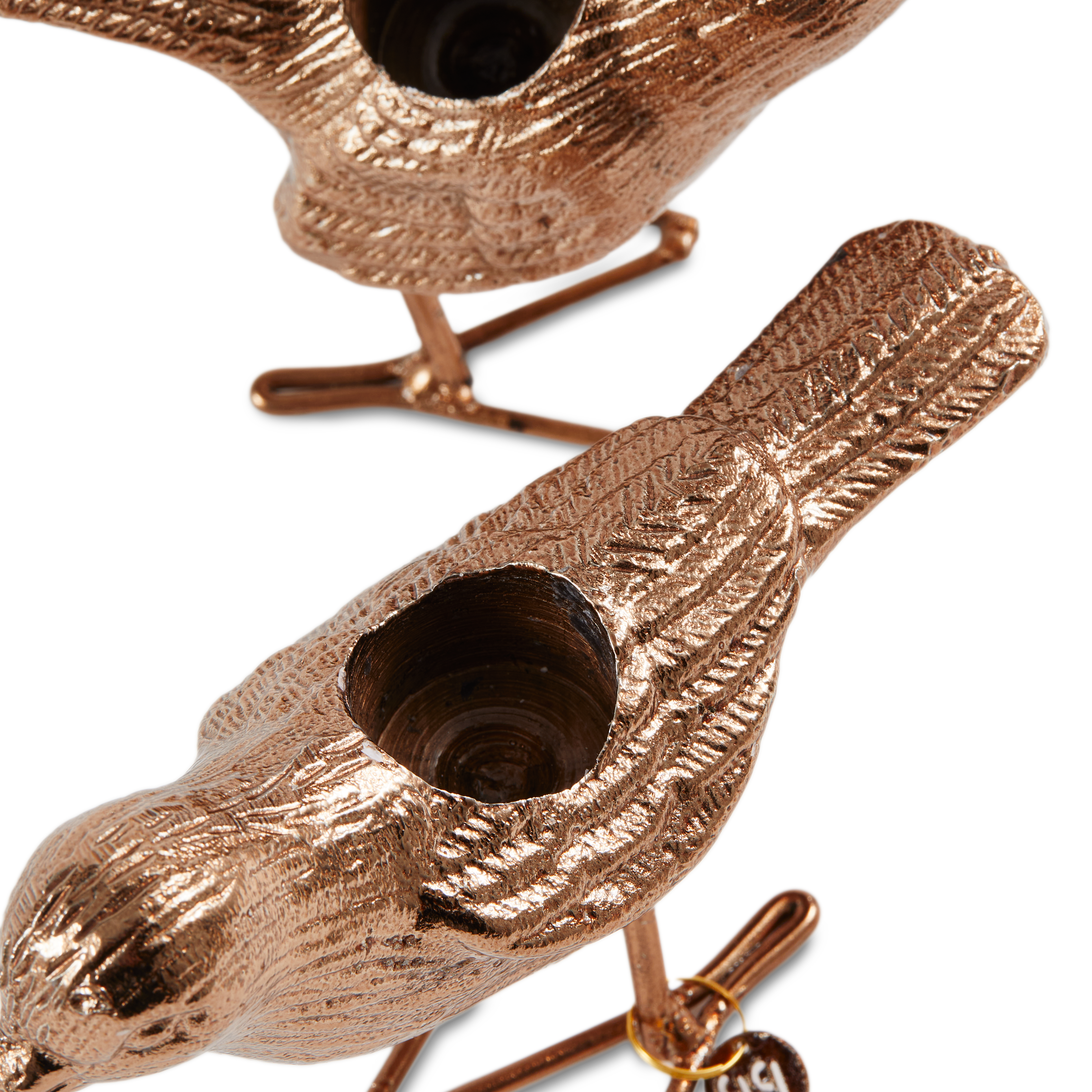 Svícny HEJN PTÁKŮ světle růžový zlatý