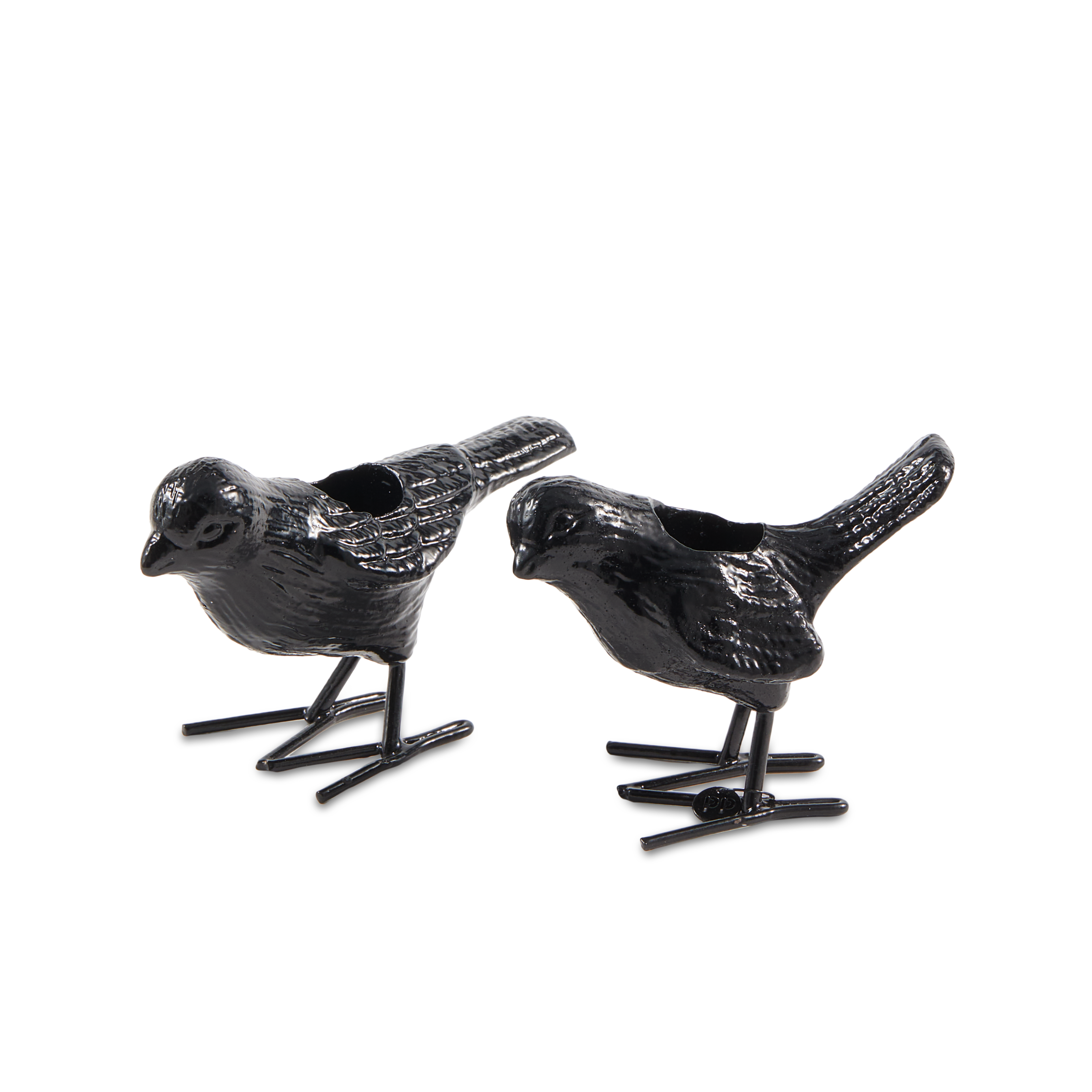 FLOCK OF BIRDS Candle Holders Black