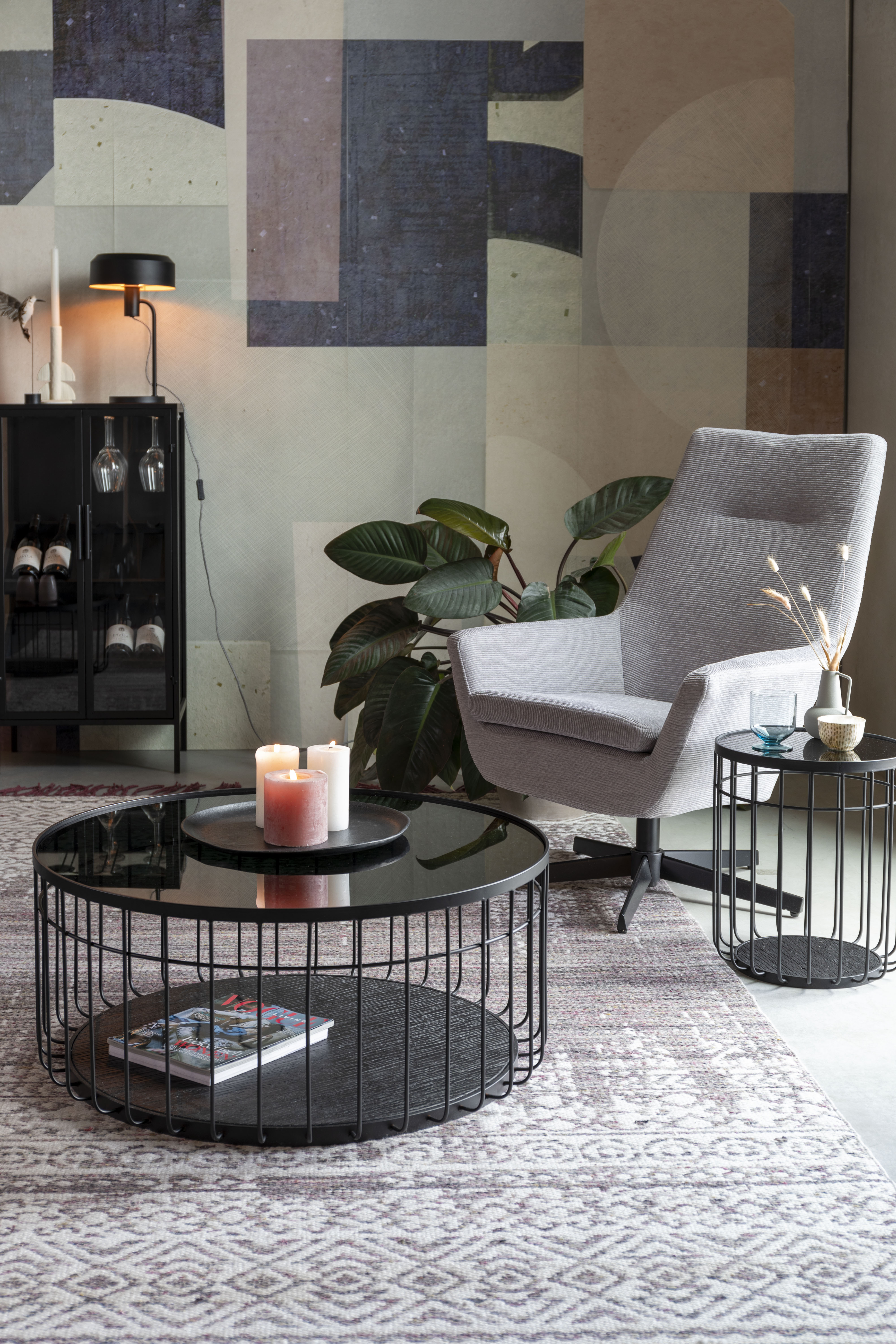 Skříňka na víno ROB černá