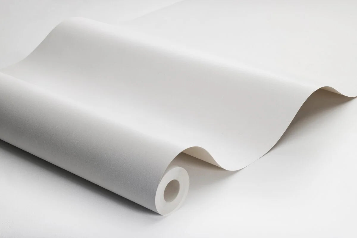 Structural wallpaper imitating linen LINEN - BIRCH WHITE warm white