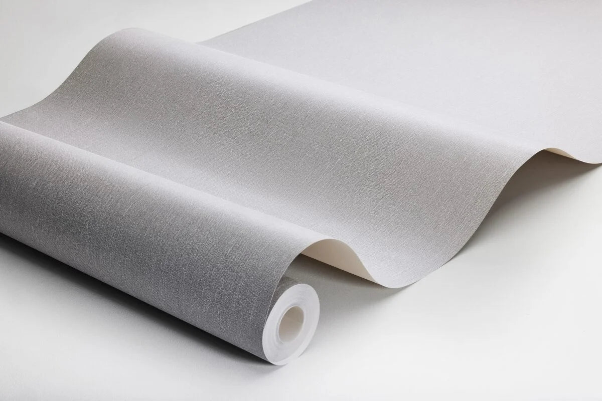 Tapeta se strukturou napodobující len LINEN - ASH GREY tlumená šedá