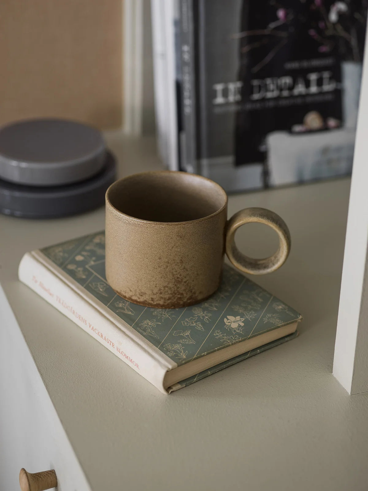 Tapeta se strukturou imitující len LINEN - TERRACOTTA terakota