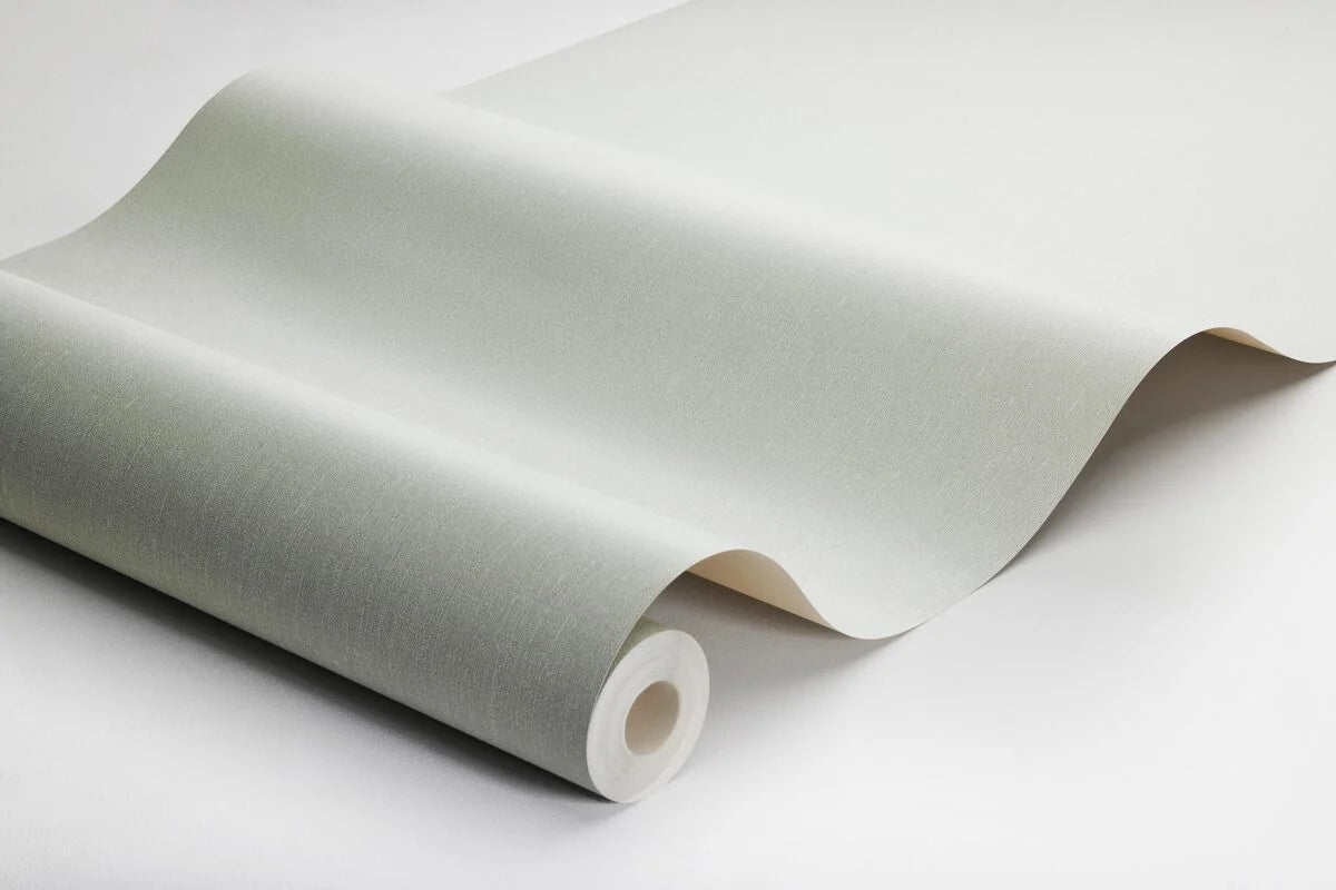 Tapeta se strukturou imitující len LINEN - SOFT JADE šedozelená