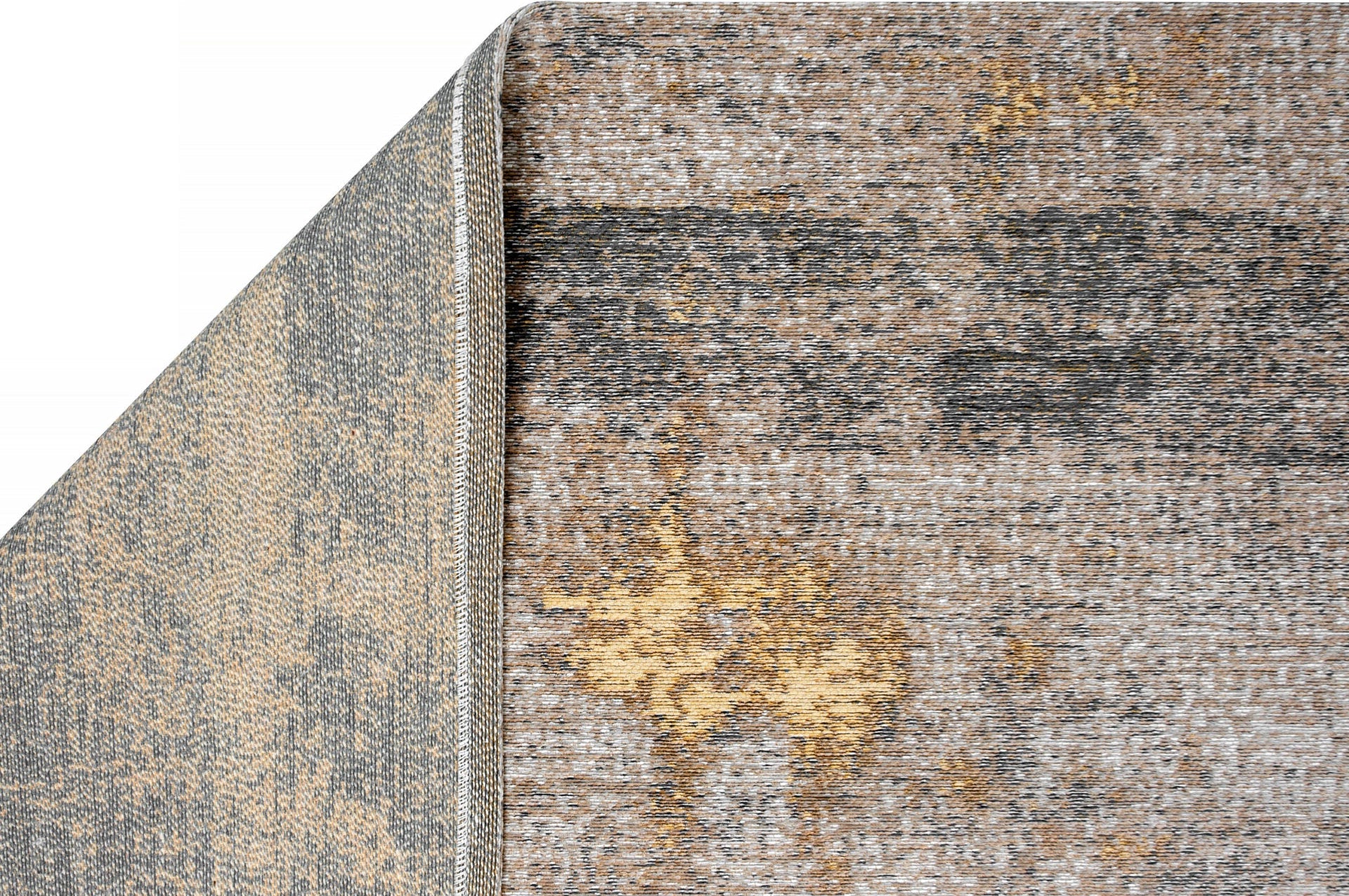 Koberec DECO RUGS šedý se žlutou