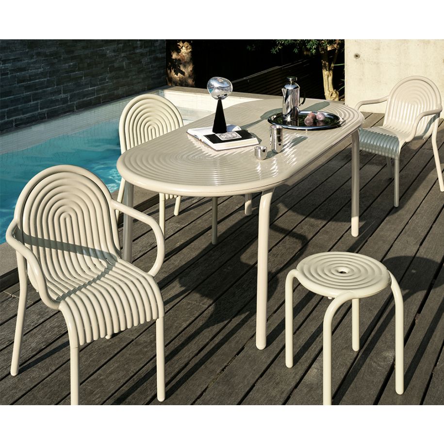 Zahradní stůl GROOVE zlomená bílá