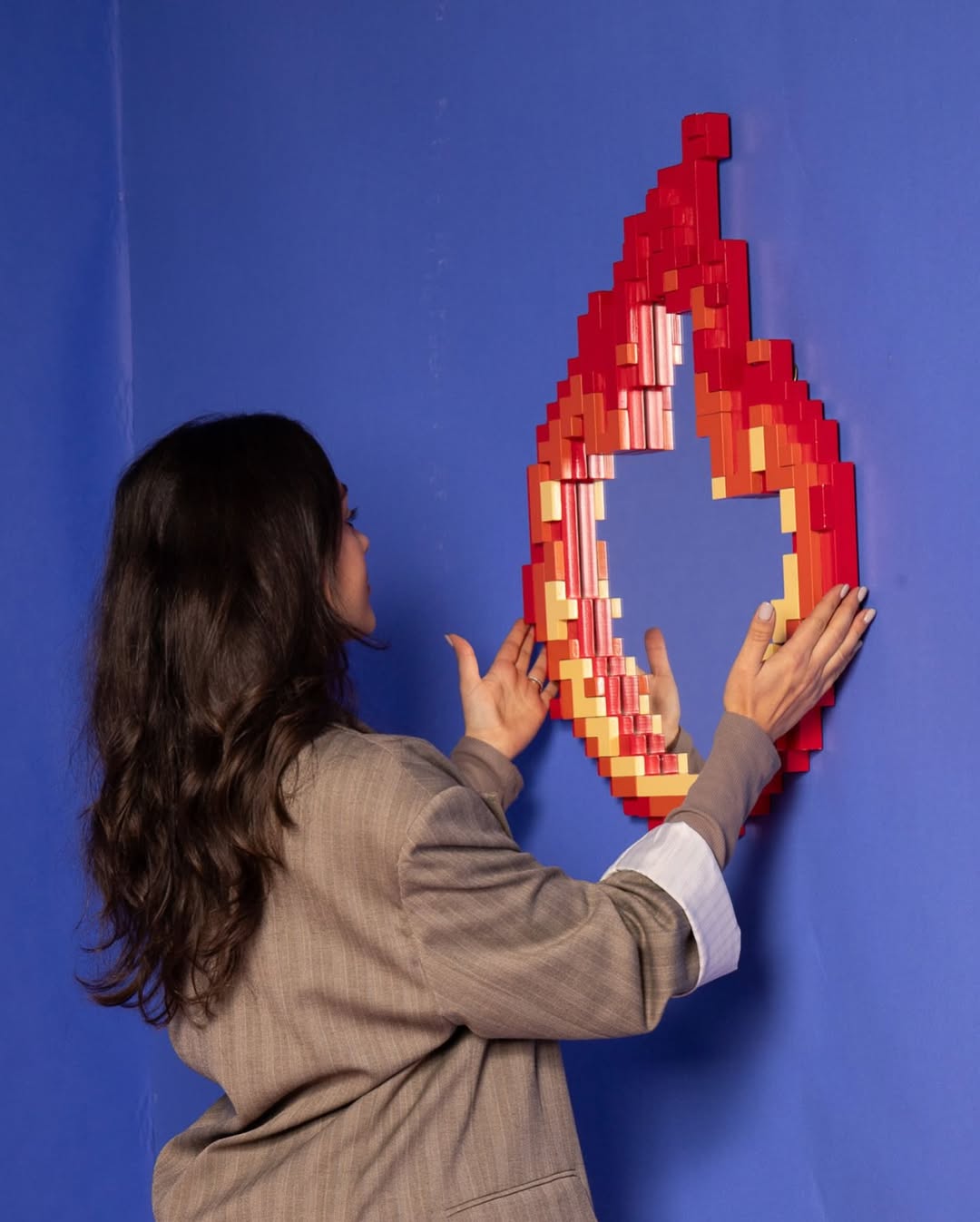 Lustr PIXEL - OHEŇ červený