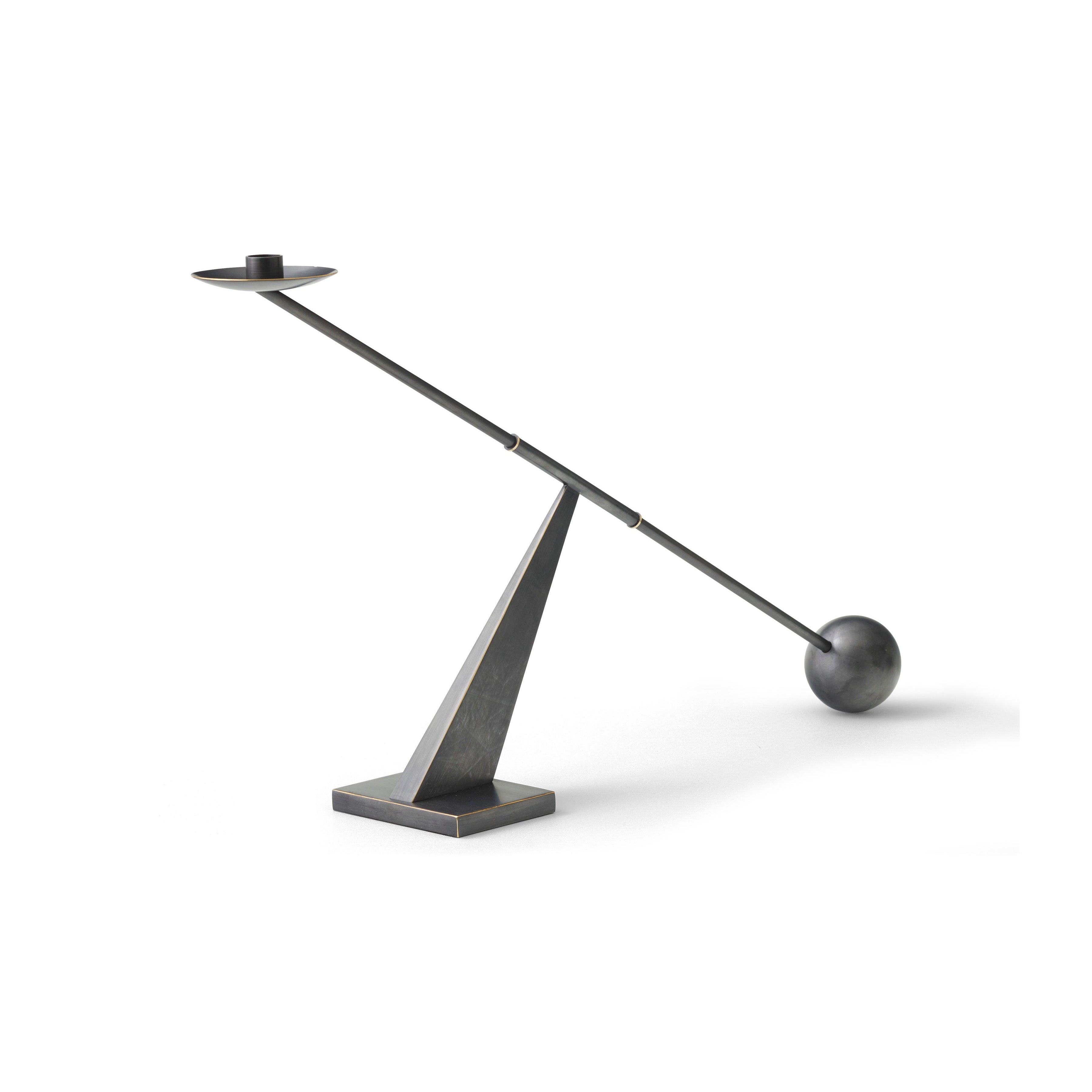 INTERCONNECT Candle Holder in Bronzed Brass