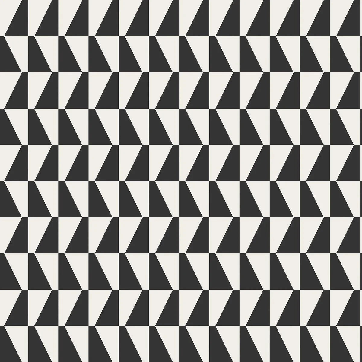 Tapeta flizelinowa papierowa z geometrycznym wzorem TRAPEZ biało-czarny – Boråstapeter