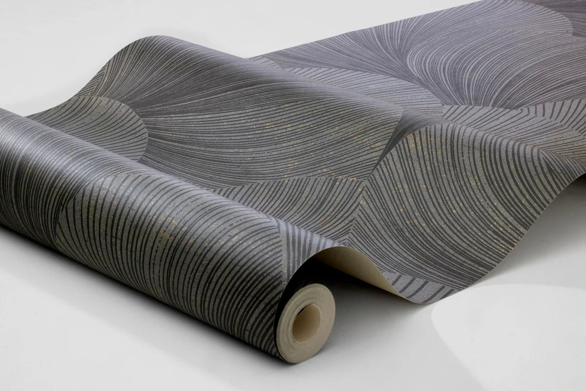 Papírová flizelinová tapeta s abstraktním vzorem MIRAGE šedá