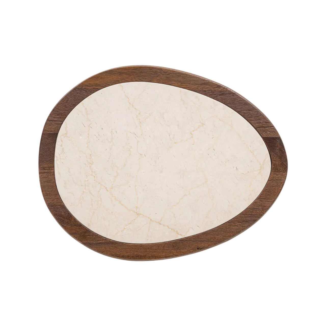 MELROSE Side Table in Mango Wood with Marble