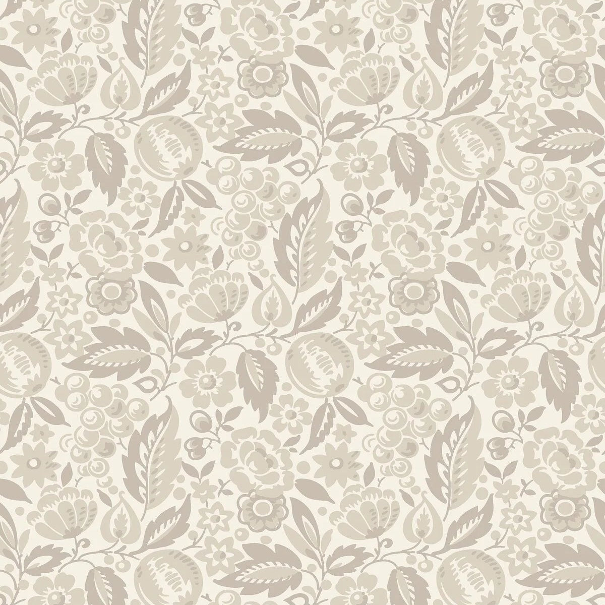 Tapeta s rostlinným motivem květin ELISE béžová
