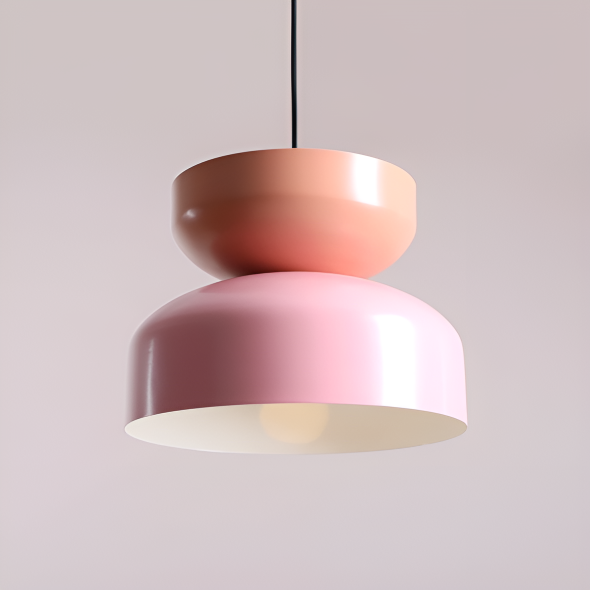 Hanging lamp coral tula with pink