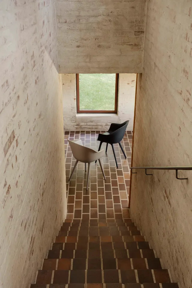 BAT chair in gray with a black base