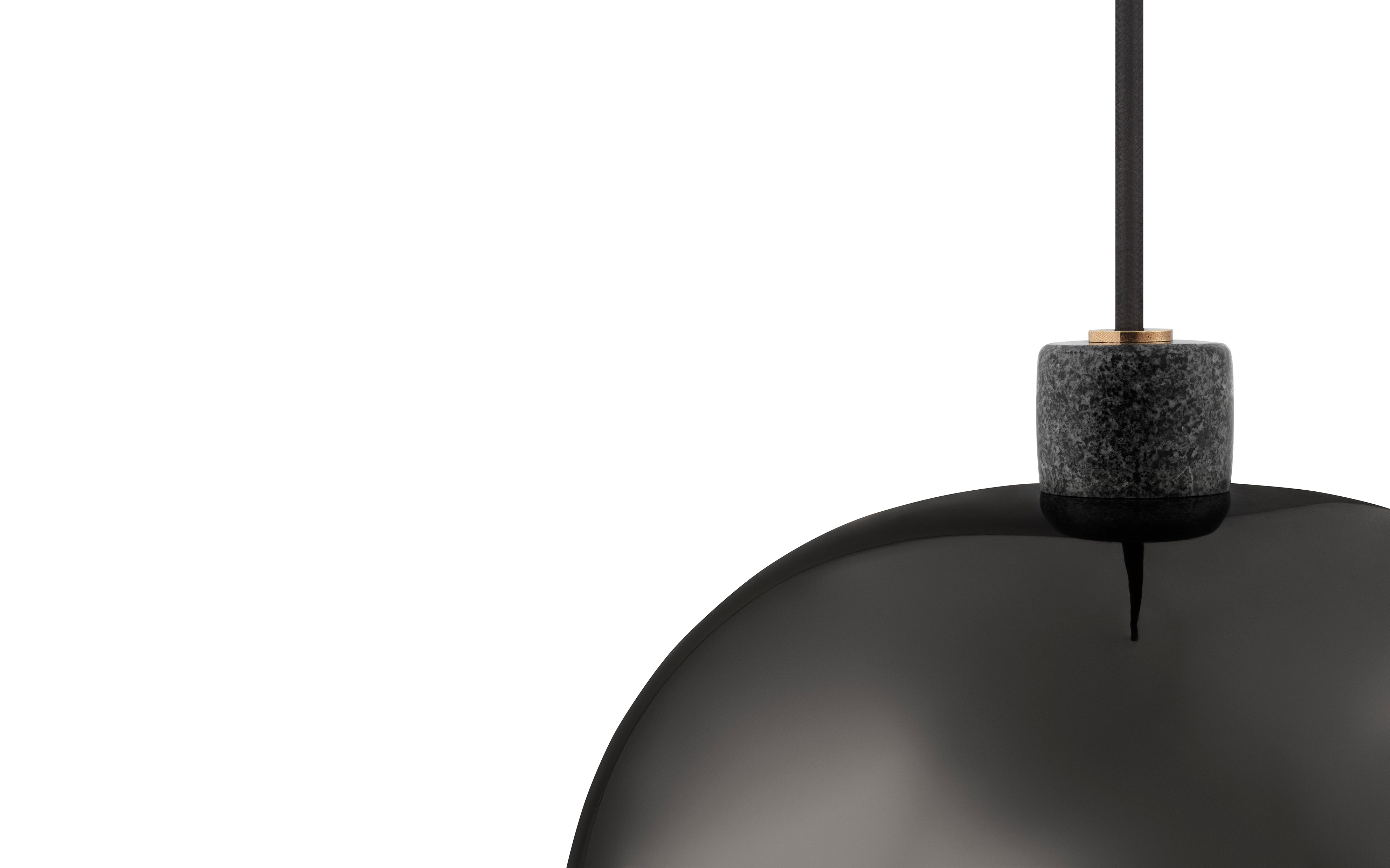 Závěsná lampa GRANT černá s černým granitem