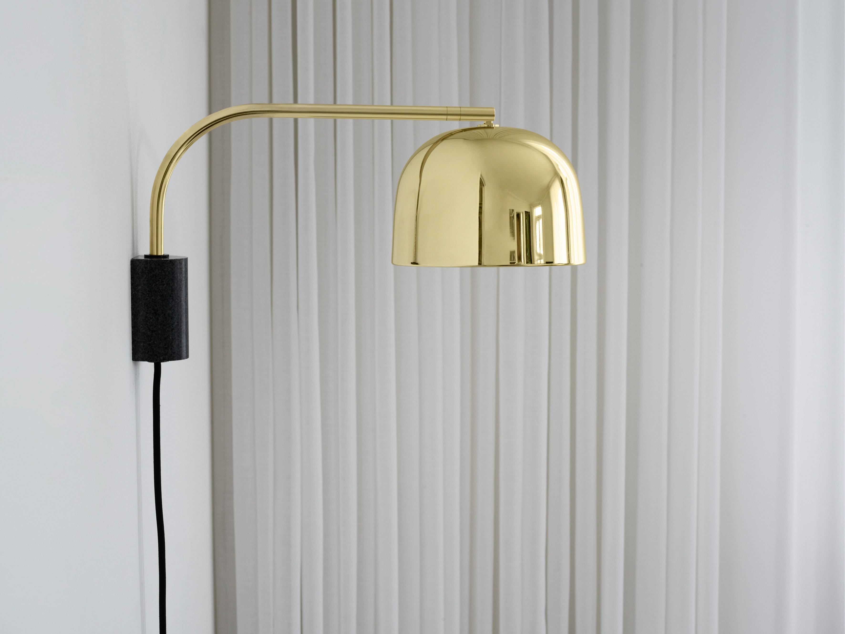 GRANT wall lamp in black with black granite