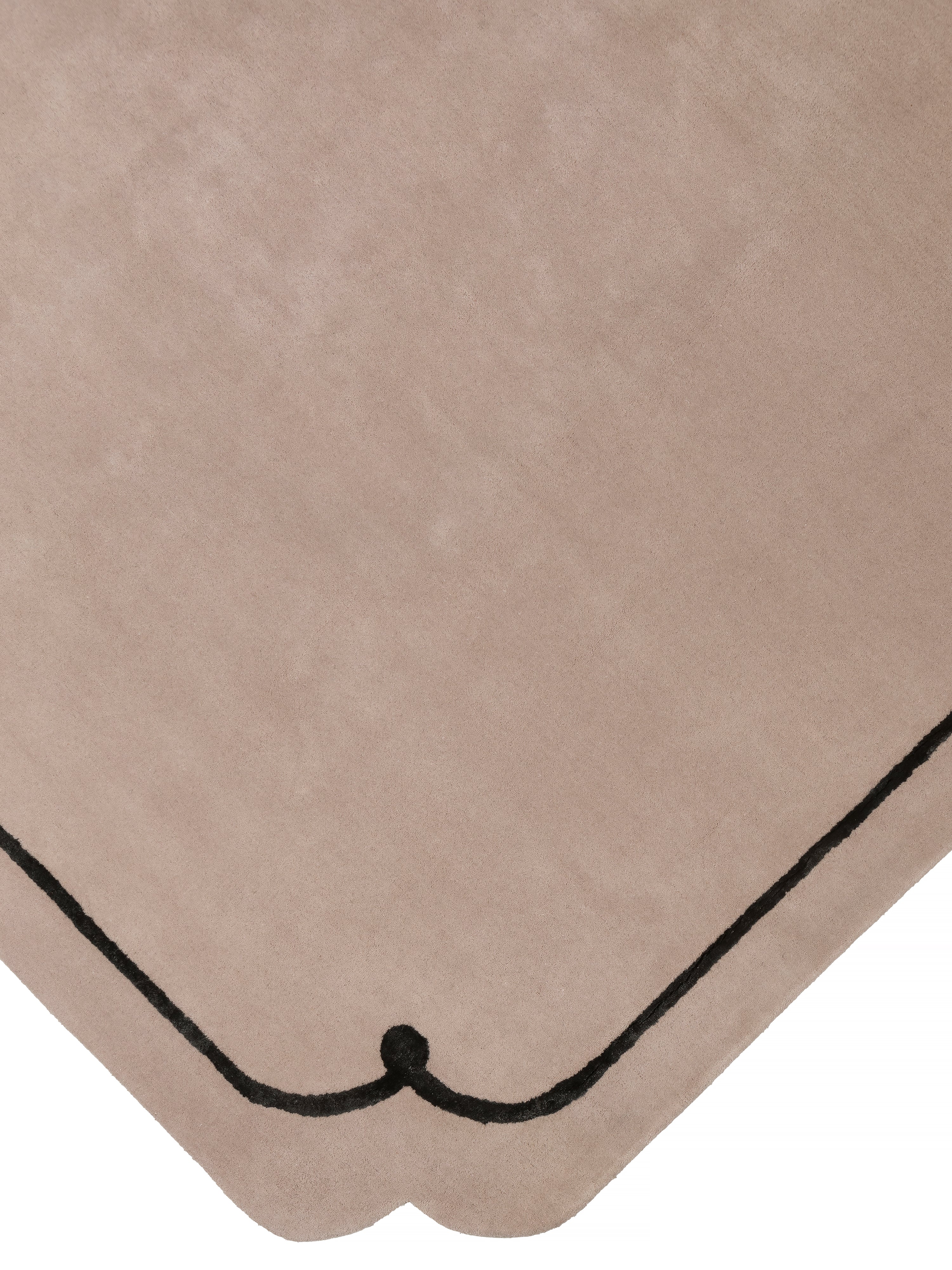 COOKIE rug dirty pink with black