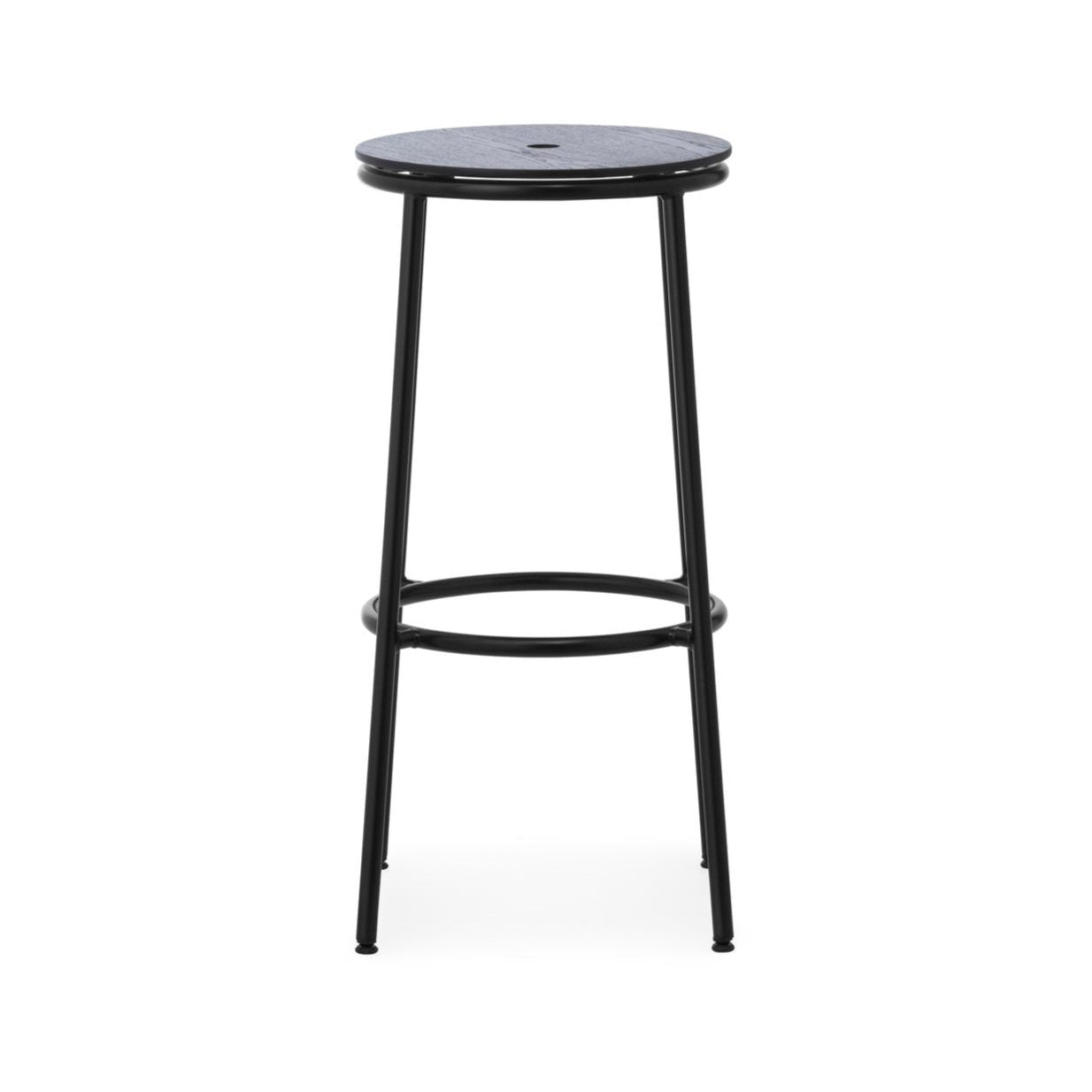 Barová židle CIRCA černý dubový dýha